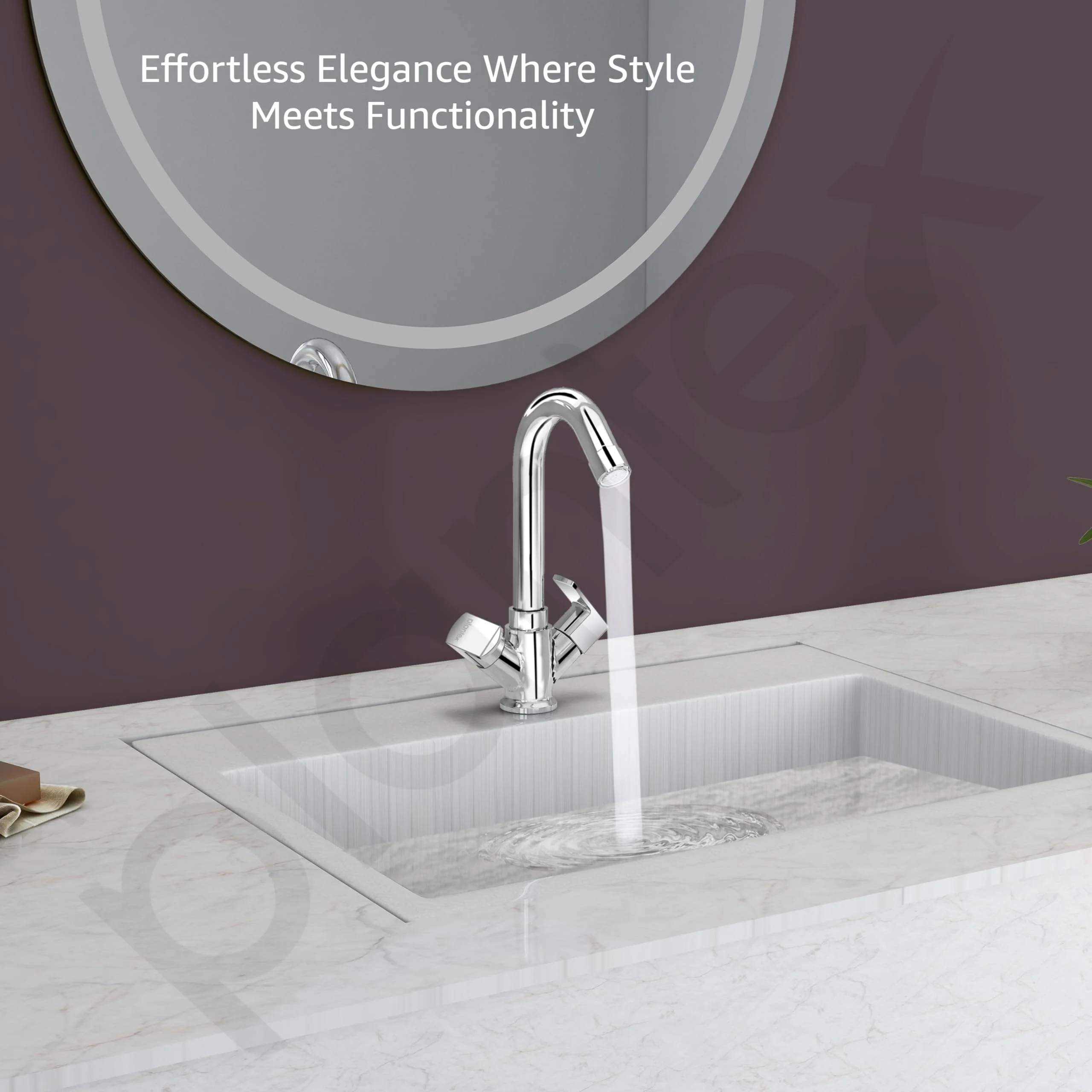 Plantex Basin Mixer Tap for Bathroom/Tap for Wash Basin with Water Saving Aerator/Pillar Tap - (CRM-1280-Chrome) - Image 7