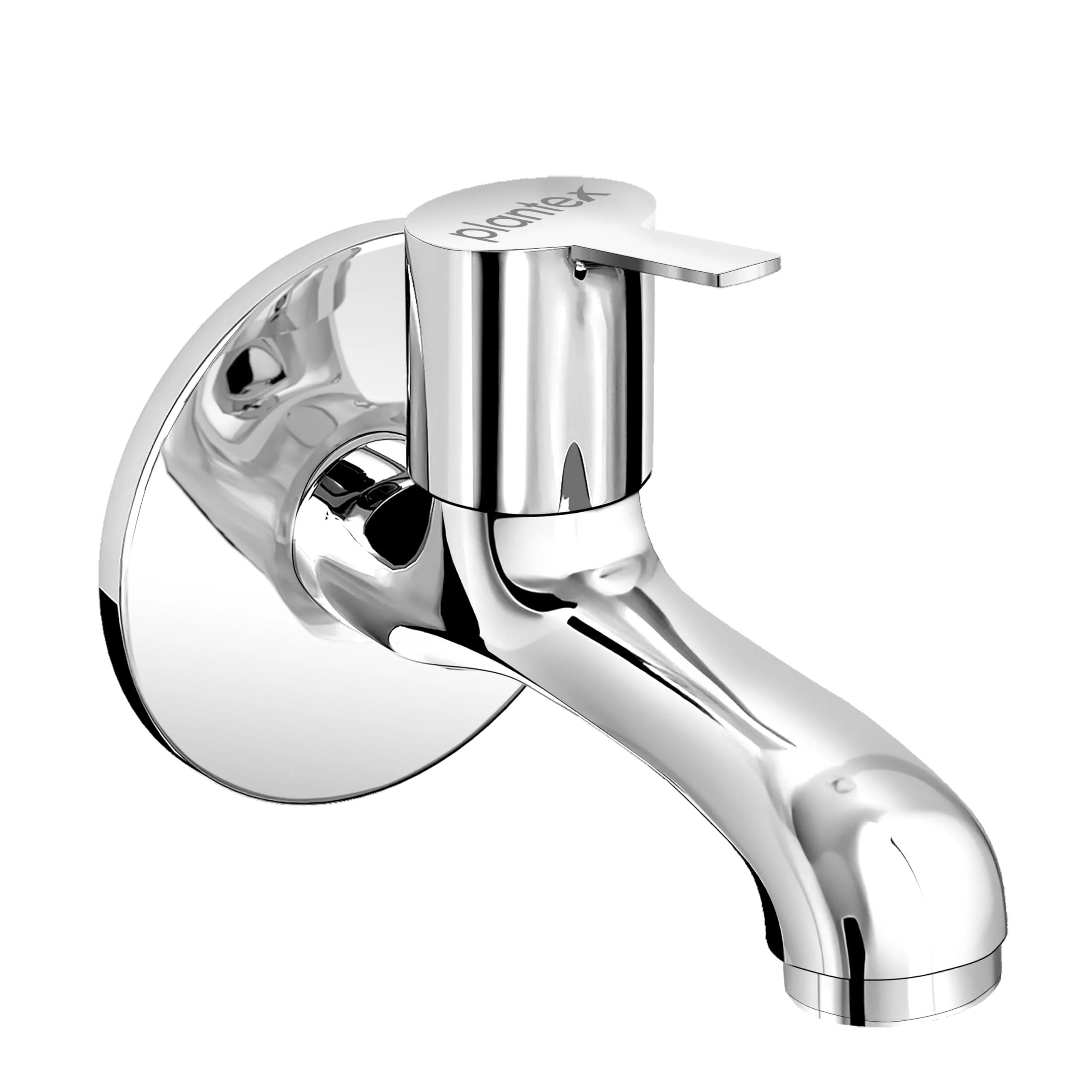 Plantex Bib Cock Tap for Bathroom/Long Body Taps/Wall Mount Tap for Wash Basin with Teflon Tape & Wall Flange - Pack of 1 (Rio, Chrome) - Image 7
