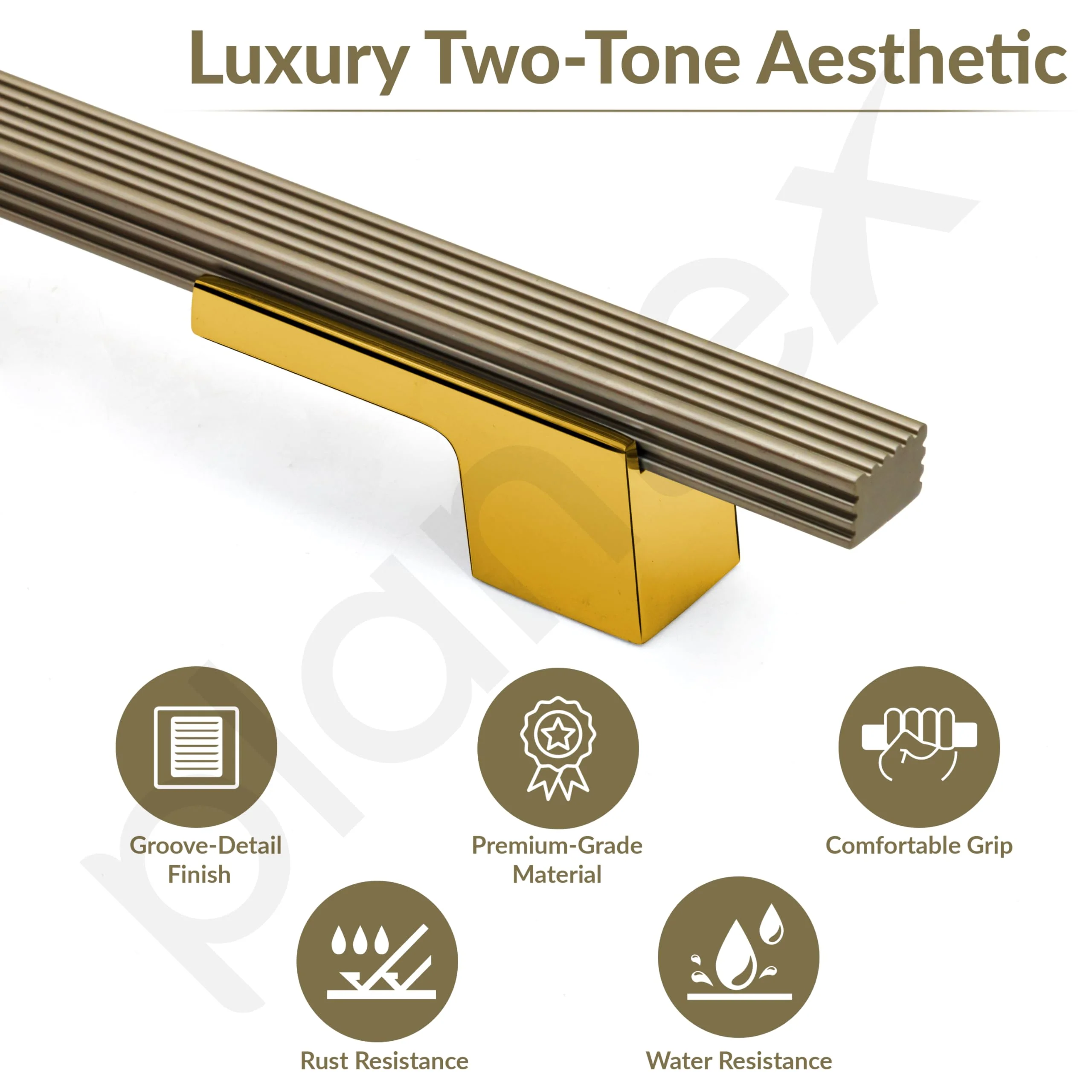 Plantex Cabinet Handle/160mm Handle for Cabinet/Door Pull-Push Handle for Home/Office/Hotel - Pack of 1 (Brass Antique & Gold) - Image 2