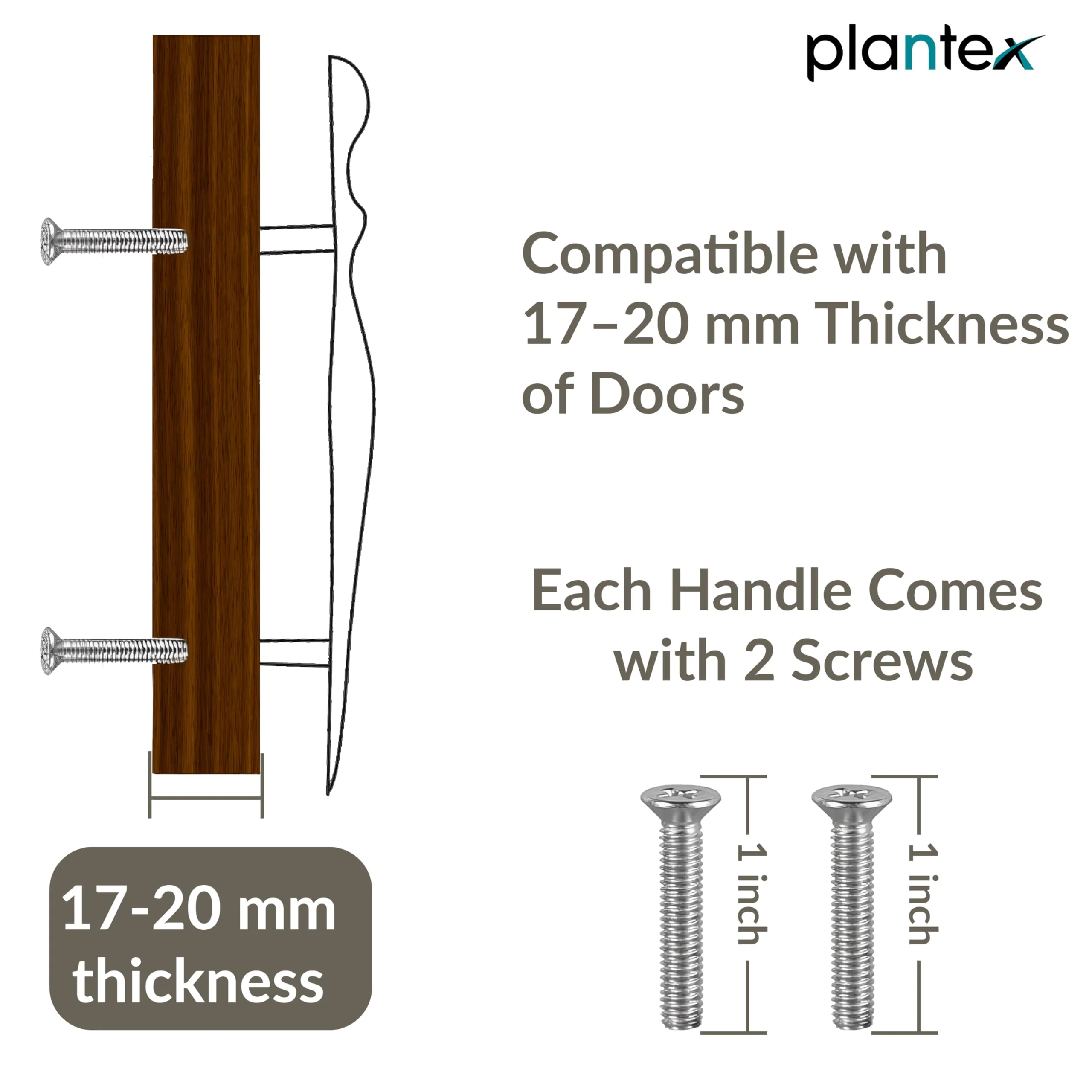 Plantex Cabinet Handle/160mm Handle for Cabinet/Furniture/Door Pull-Push Handle for Home/Office - Pack of 1 (Satin) - Image 4
