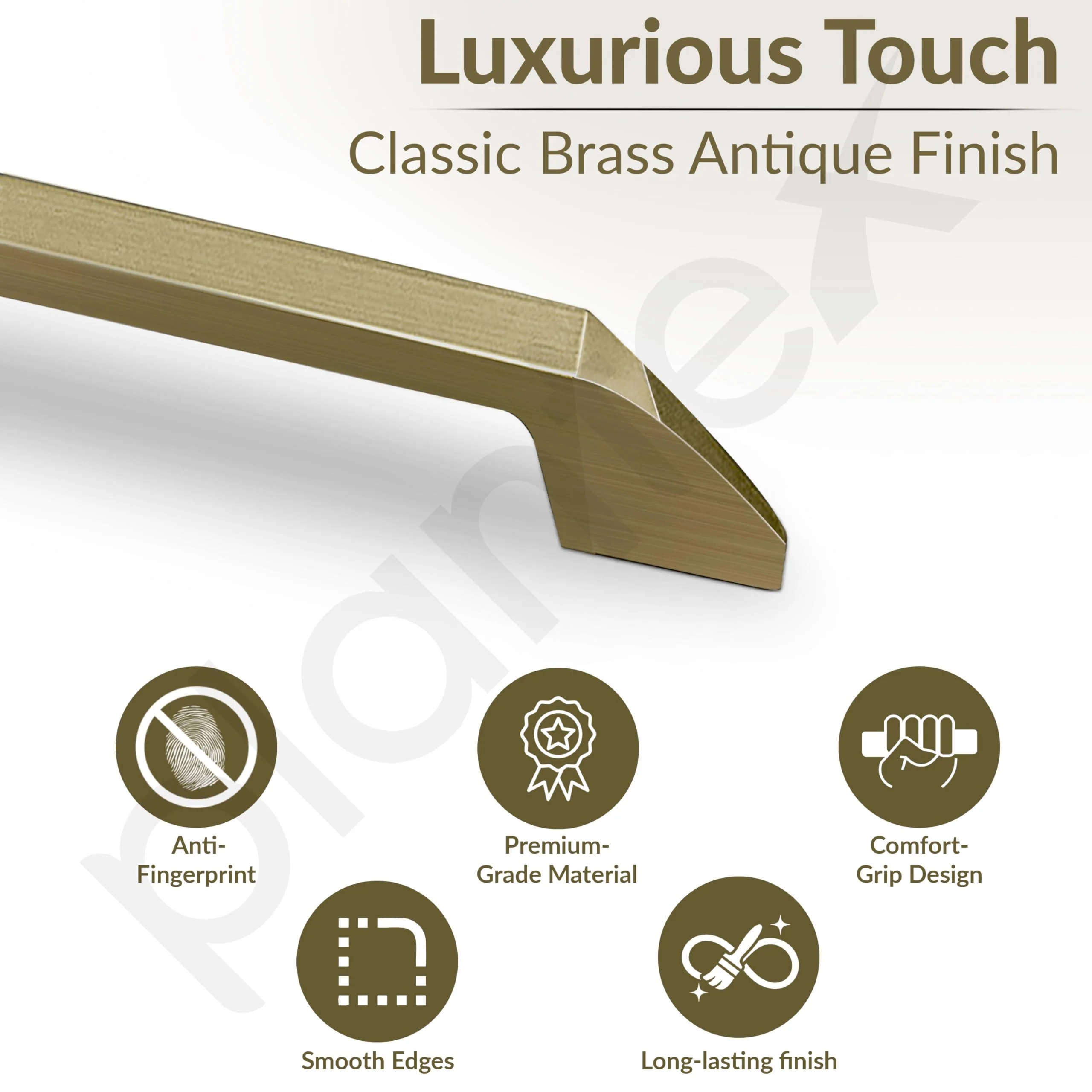 Plantex Cabinet Handle/160mm Handle for Cabinet/Wardrobe Handle/Door Pull-Push Handle for Home/Office - Pack of 1 (Brass Antique) - Image 2