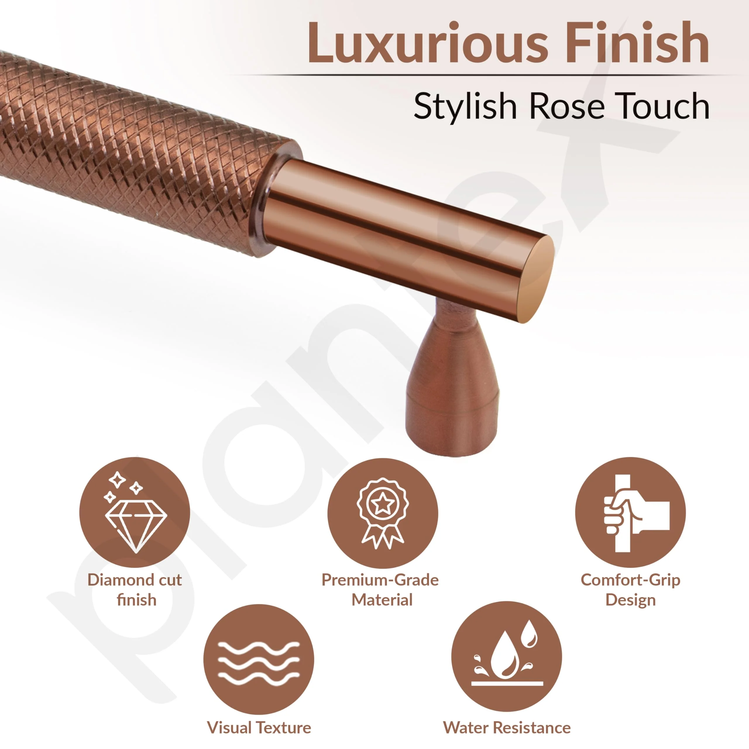 Plantex Cabinet Handle/160mm Handle for Cabinet/Wardrobe Handle/Door Pull-Push Handle for Home/Office - Pack of 1 (Rose Gold) - Image 2