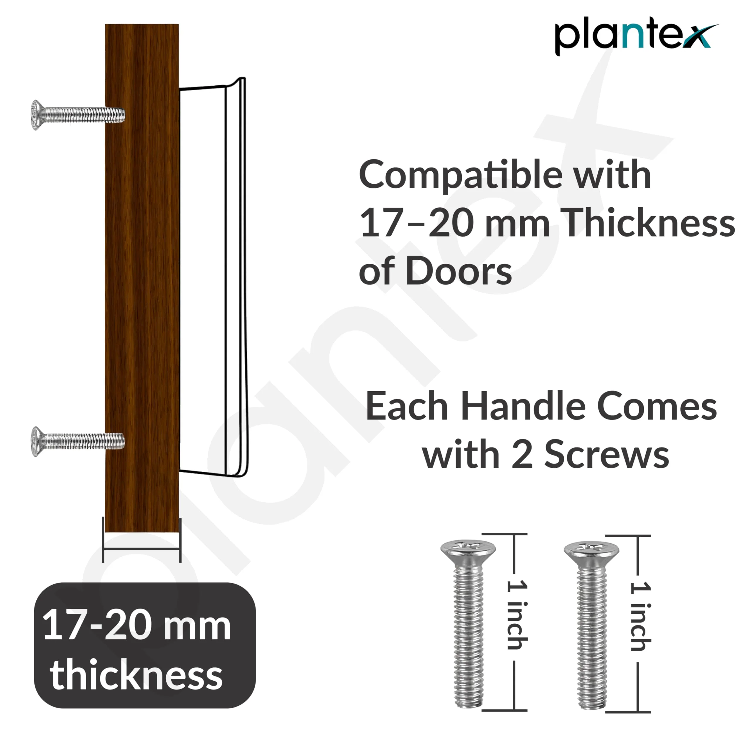 Plantex Cabinet Handle/160mm Handle for Drawers/Wardrobe/Kitchen Handle/Door Pull-Push Handle for Home/Office - Pack of 1 (Black) - Image 5