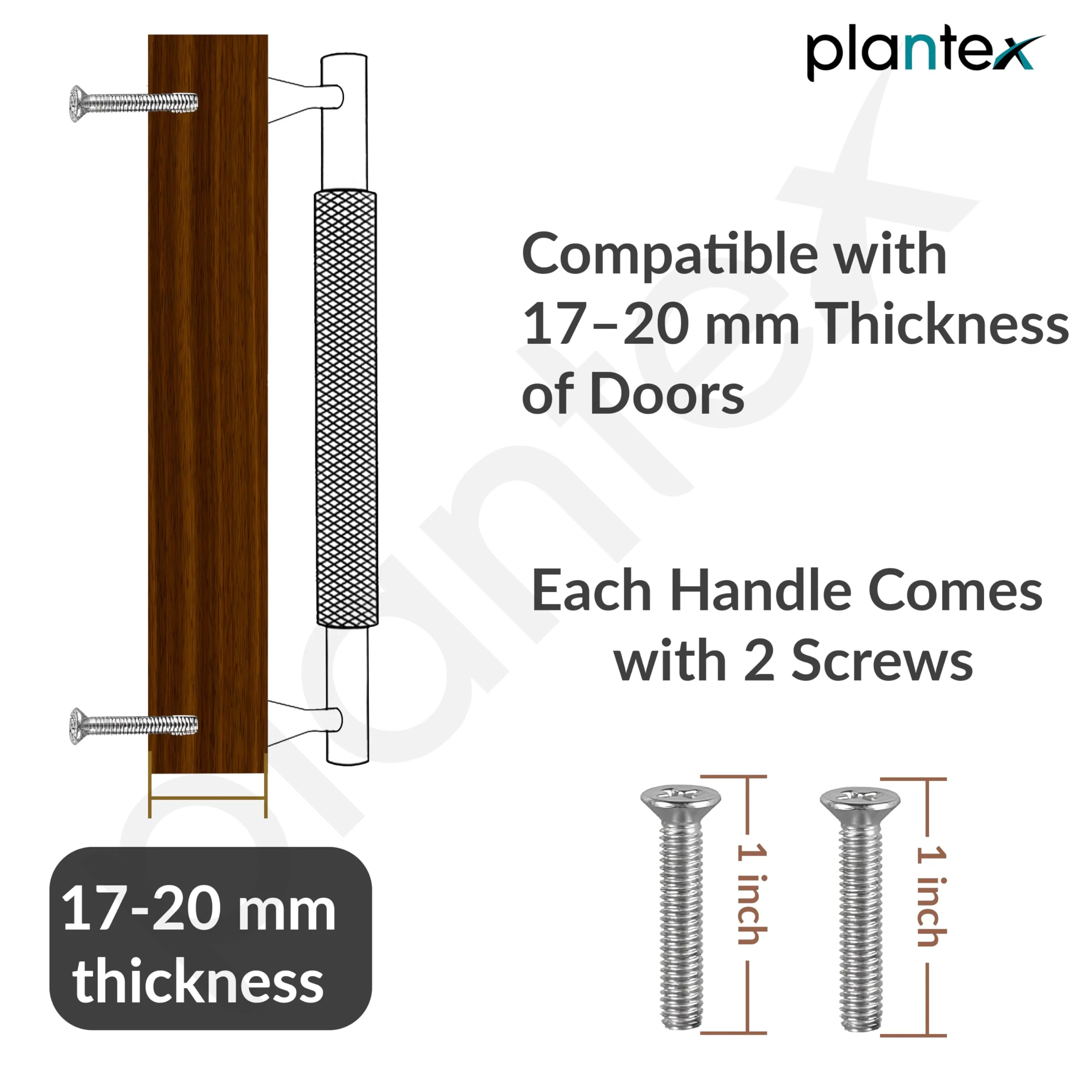 Plantex Cabinet Handle/96mm Handle for Cabinet/Wardrobe/Kitchen Handle/Door Pull-Push Handle for Home/Office - Pack of 1 (Black) - Image 5