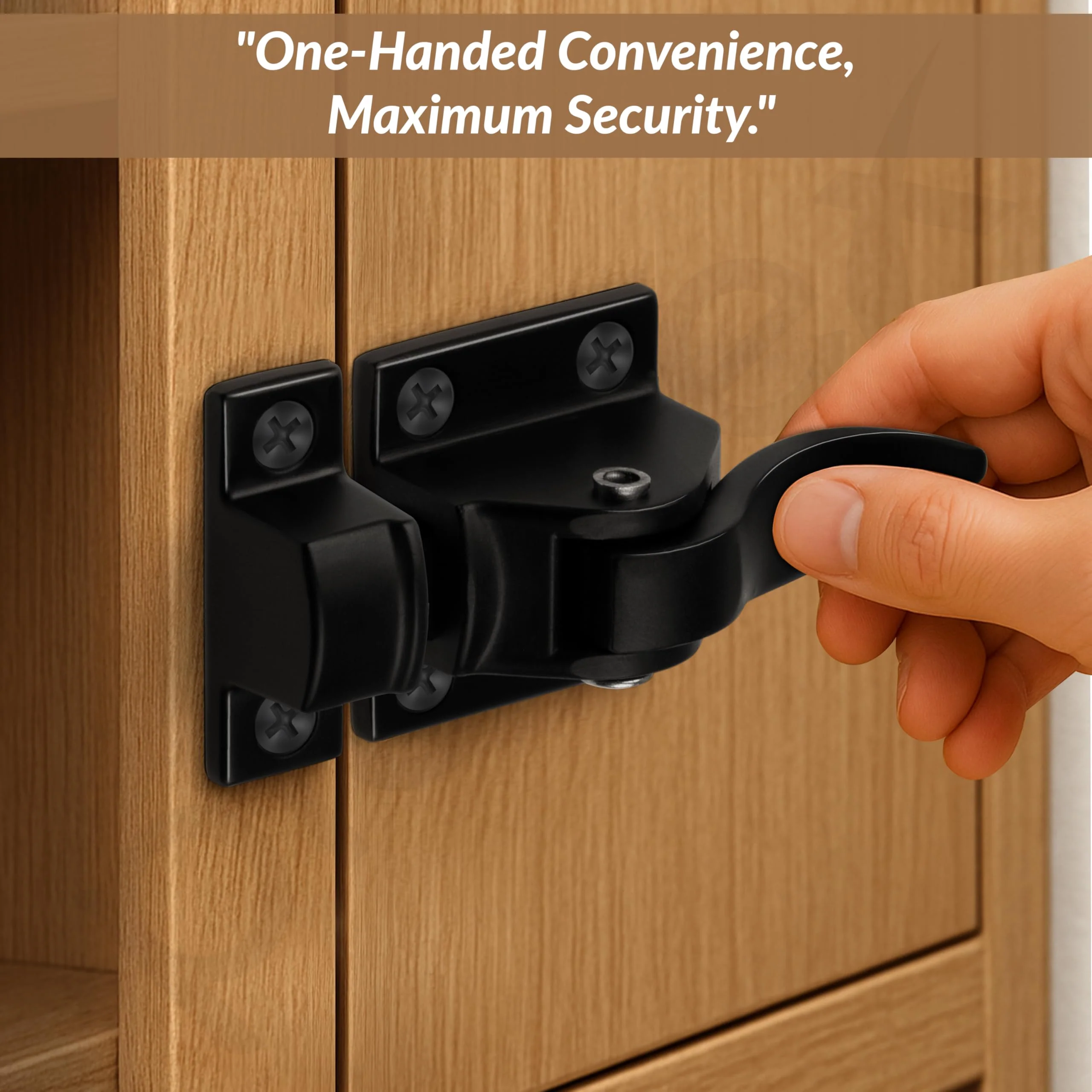 Plantex Cabinet Latch – Heavy-Duty Hatch Case Bolt for Storage Units, Toolboxes, Kitchen Cabinets & Cupboards – Black (Pack of 1) - Image 4