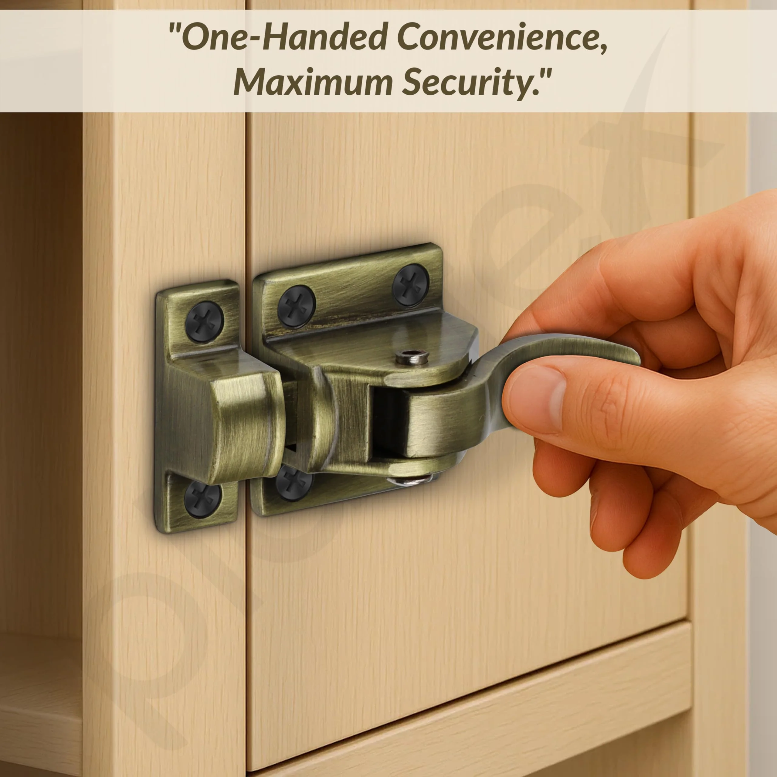 Plantex Cabinet Latch – Heavy-Duty Hatch Case Bolt for Storage Units, Toolboxes, Kitchen Cabinets & Cupboards - Pack of 1 (Brass Antique) - Image 4