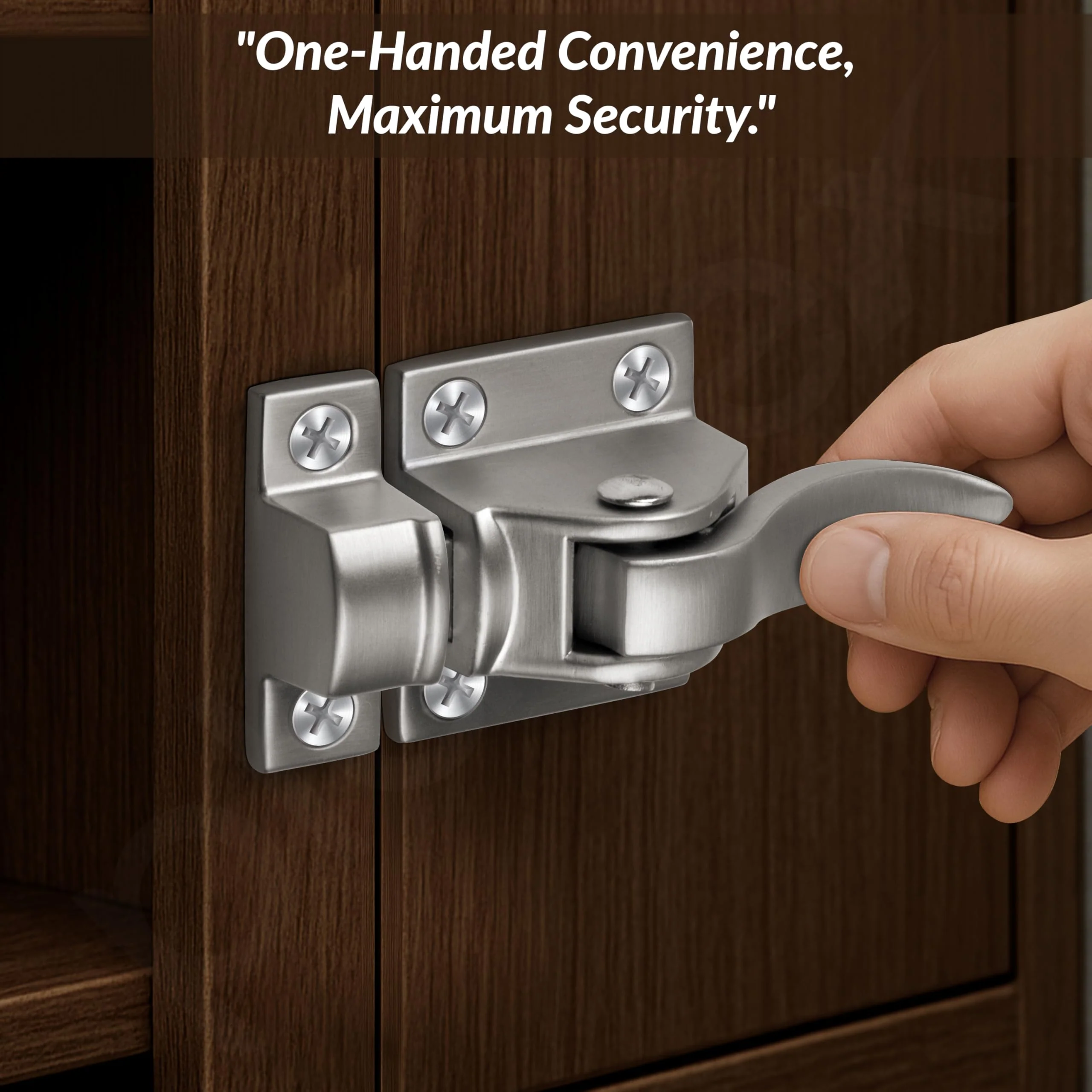 Plantex Cabinet Latch – Heavy-Duty Hatch Case Bolt for Storage Units, Toolboxes, Kitchen Cabinets & Cupboards - Pack of 2 (Satin) - Image 4