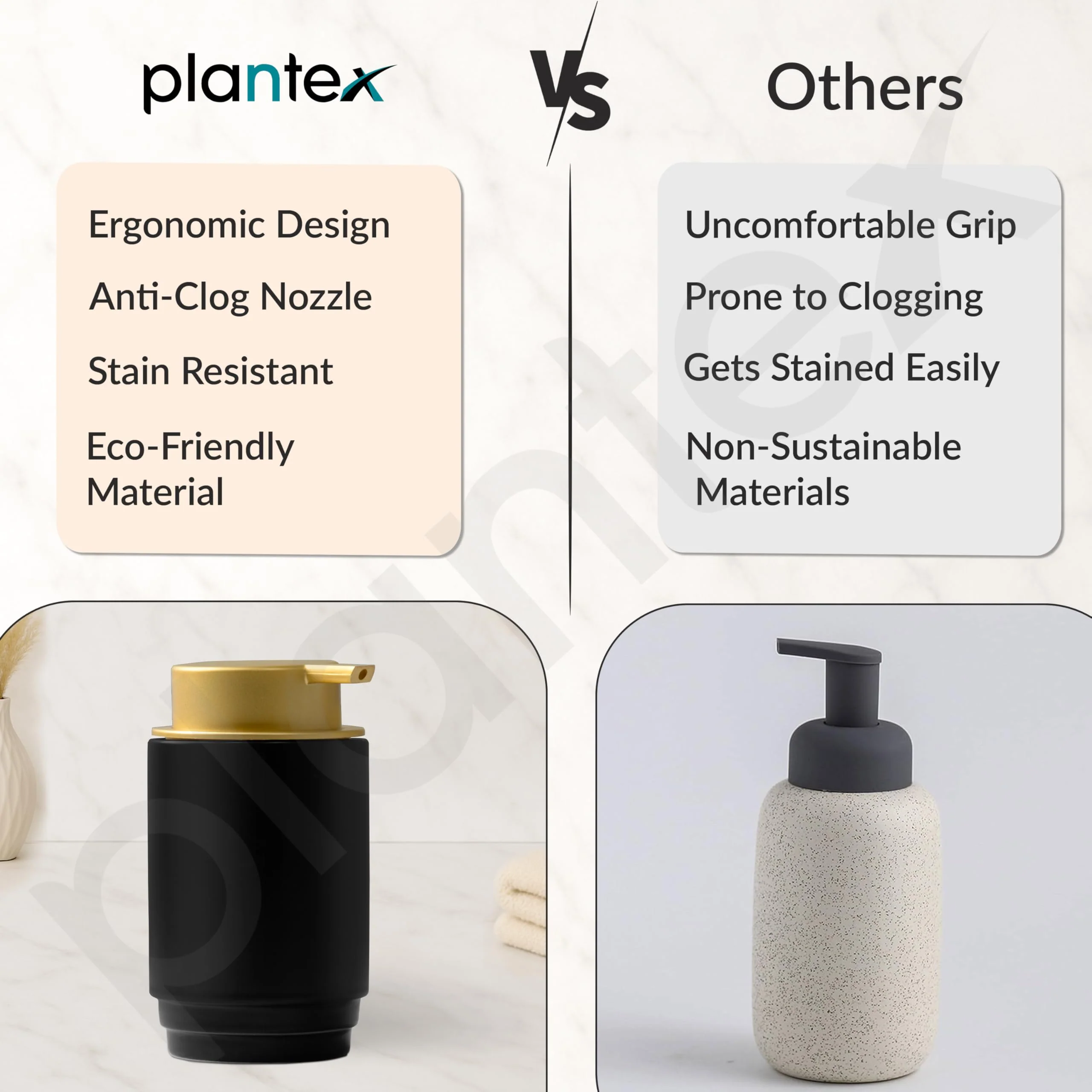Plantex Ceramic Soap Dispenser for Washbasin/Hand Soap Dispenser/Soap Dispenser for Kitchen/Bathroom Accessories - Pack of 1 - Image 6