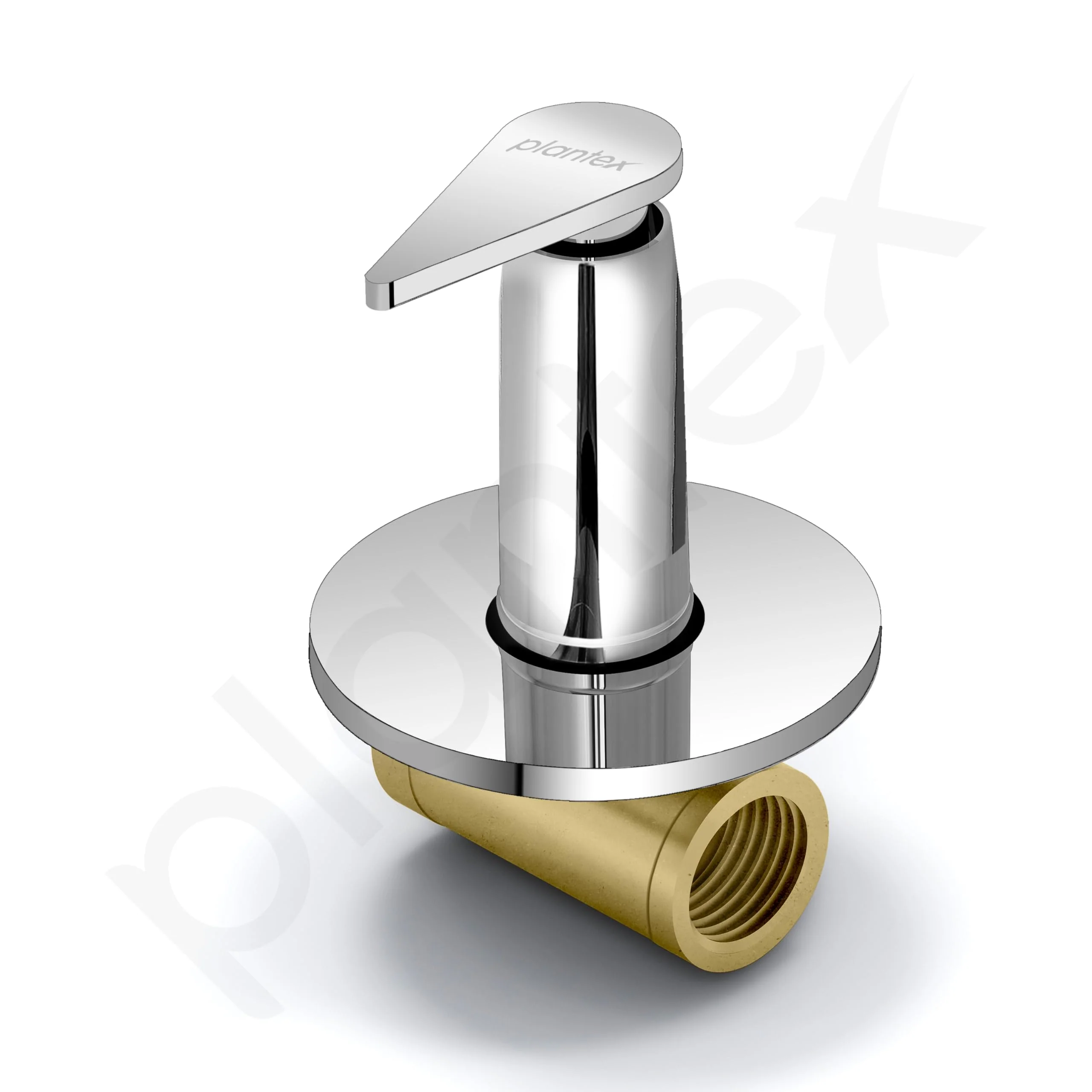 Plantex Concealed Stop Cock/Pure Brass Concealed Stop Valve Tap For Bathroom With Teflon Tape & Brass Adjustable Wall Flange – 15mm (LEA-706, Mirror-Chrome Finish) - Image 6