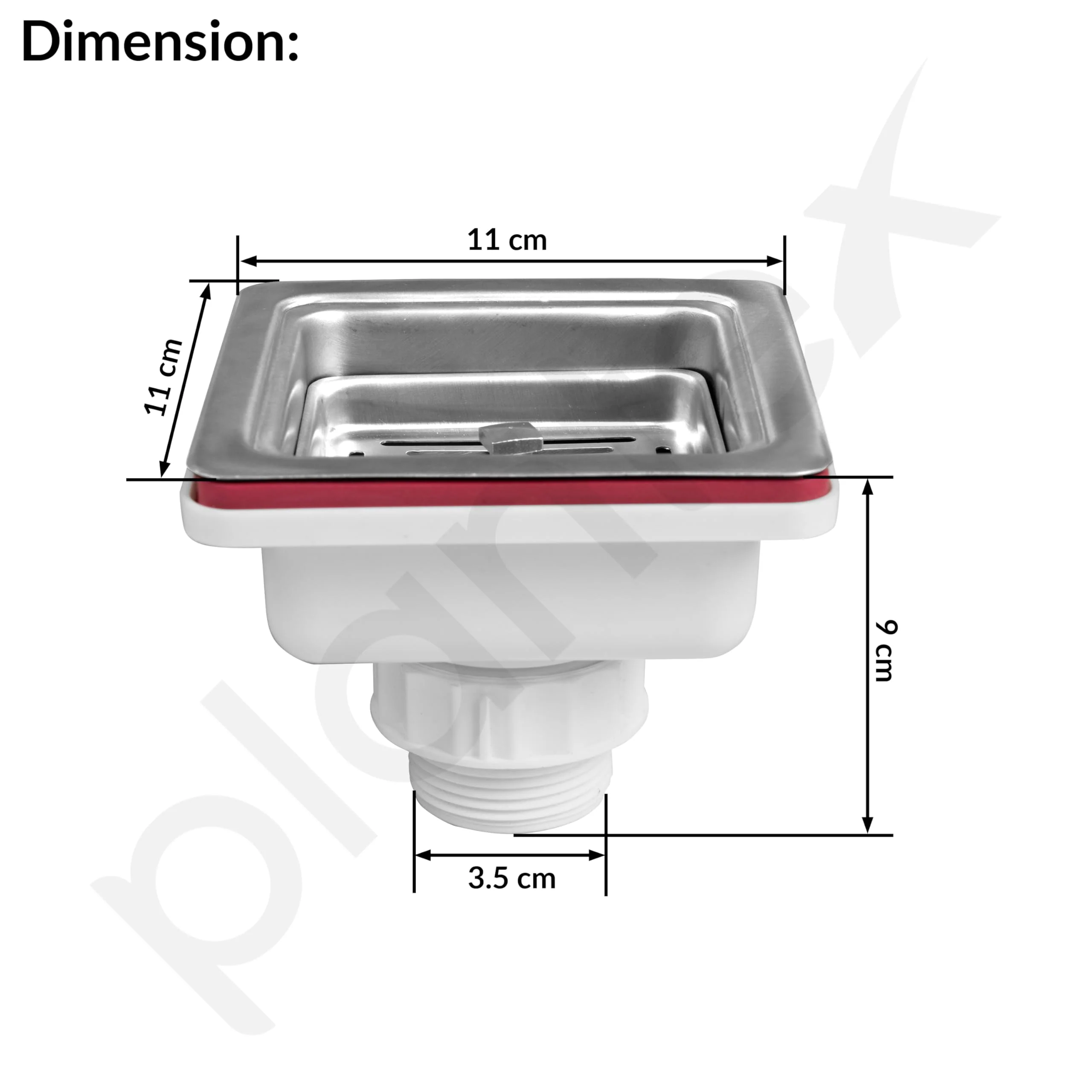 Plantex Coupling for Kitchen Sink/304 Grade Stainless Steel Waste Coupling/Square Shape Coupling - Pack of 1 (Matt Finish) - Image 5