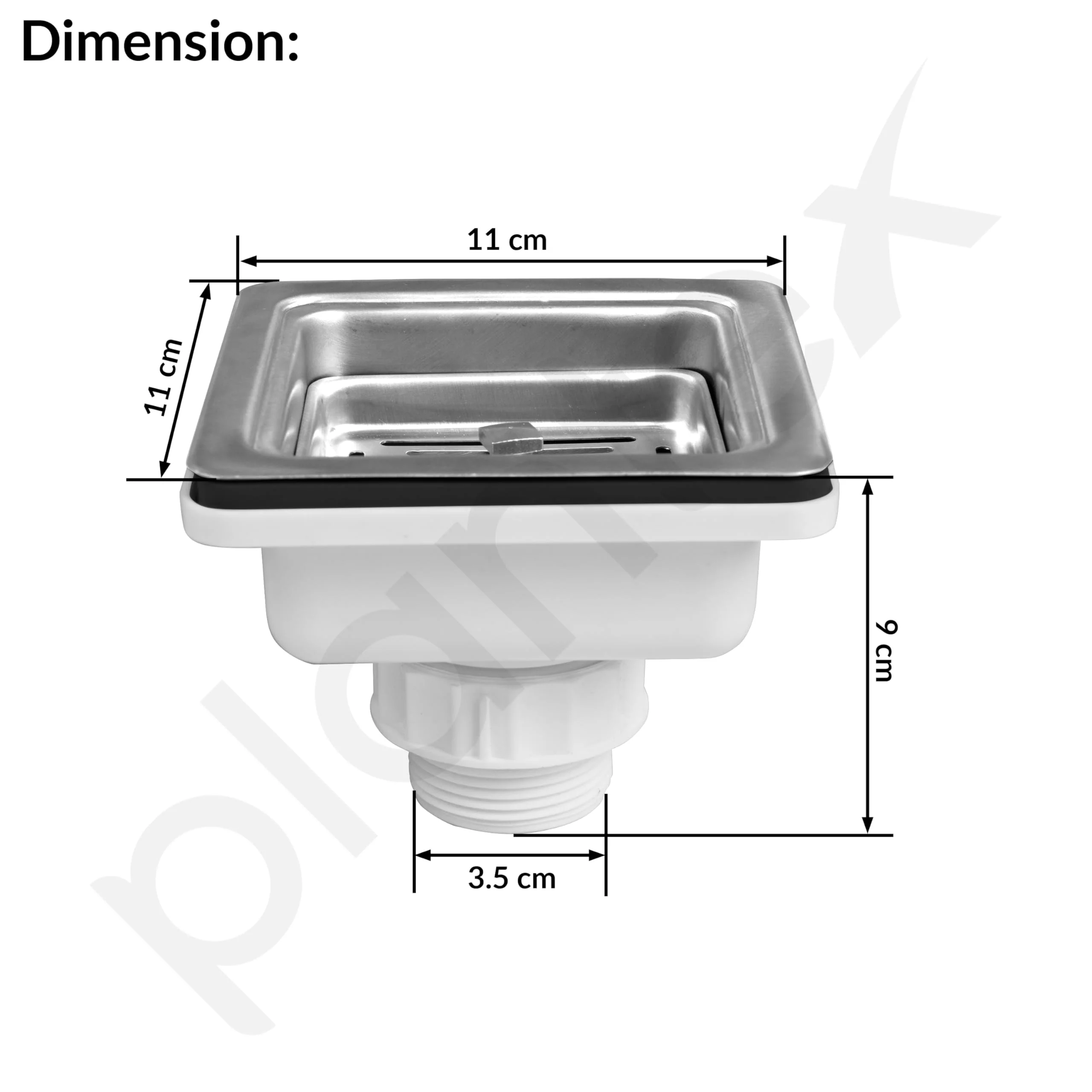 Plantex Coupling for Kitchen Sink/Stainless Steel Waste Coupling/Square Shape Coupling - Pack of 1 (Matt Finish) - Image 5