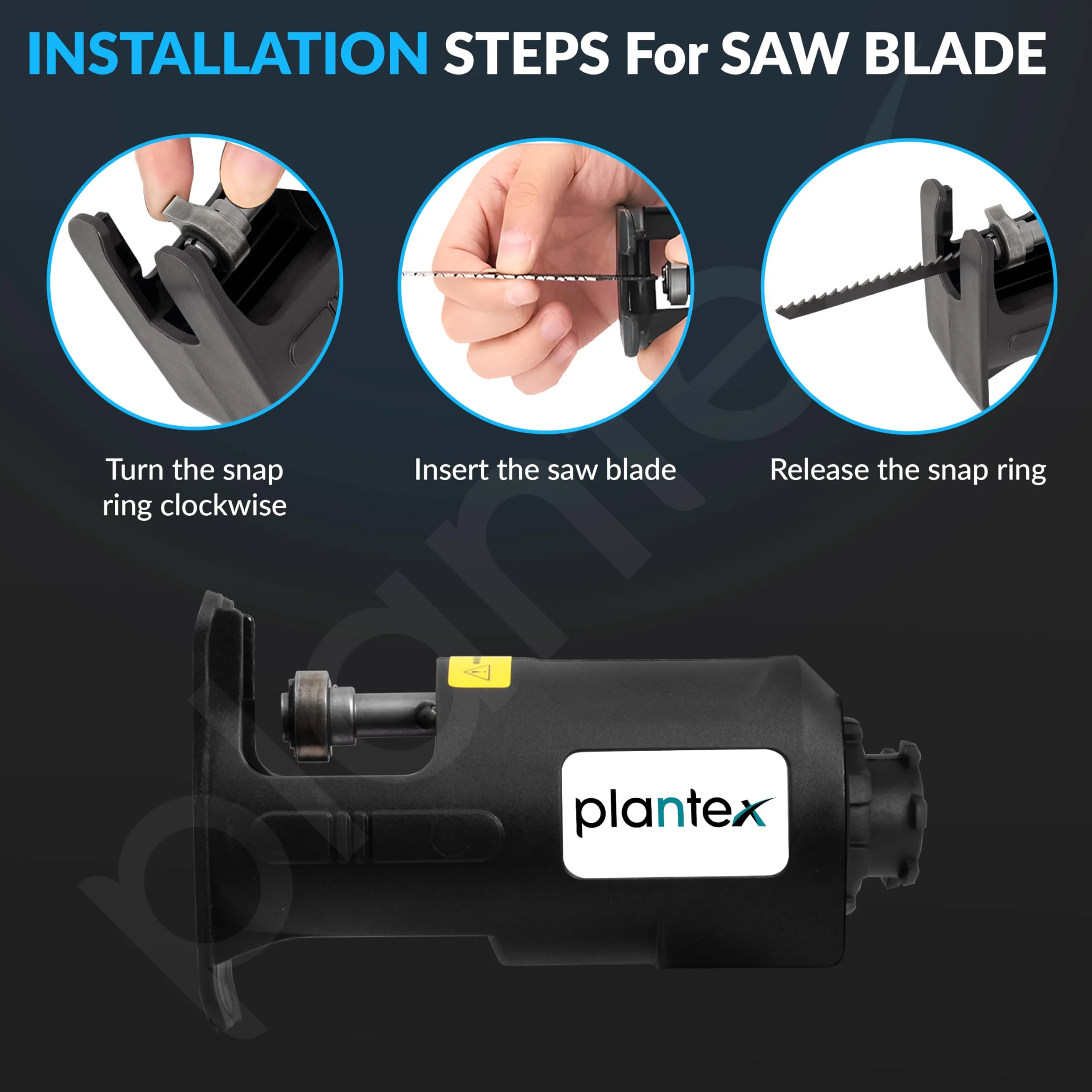 Plantex Curve Saw/12.7mm Cutting Stroke/Variable Speed 0-1600/2700r/min/High-Performance Reciprocating Saw for Wood & Metal Cutting - Black (Mainframe, Battery & Charger Not Included) - Image 4