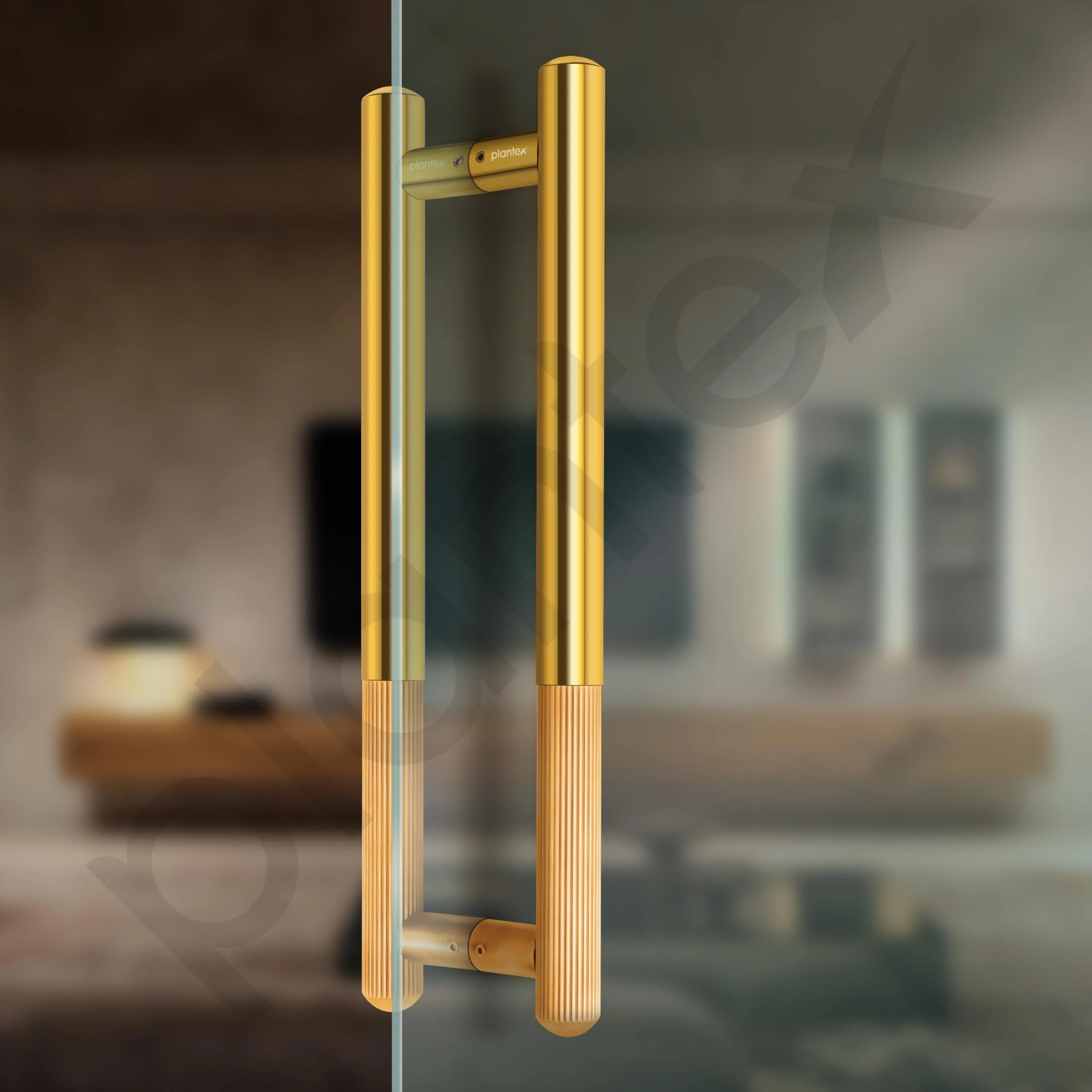 Plantex Door Handle/14 Inch Main Door Handle/Stainless Steel and Aluminium Door Handle/Pull-Push Door Handle/Door Accessories (Pack of 1, Gold) - Image 5
