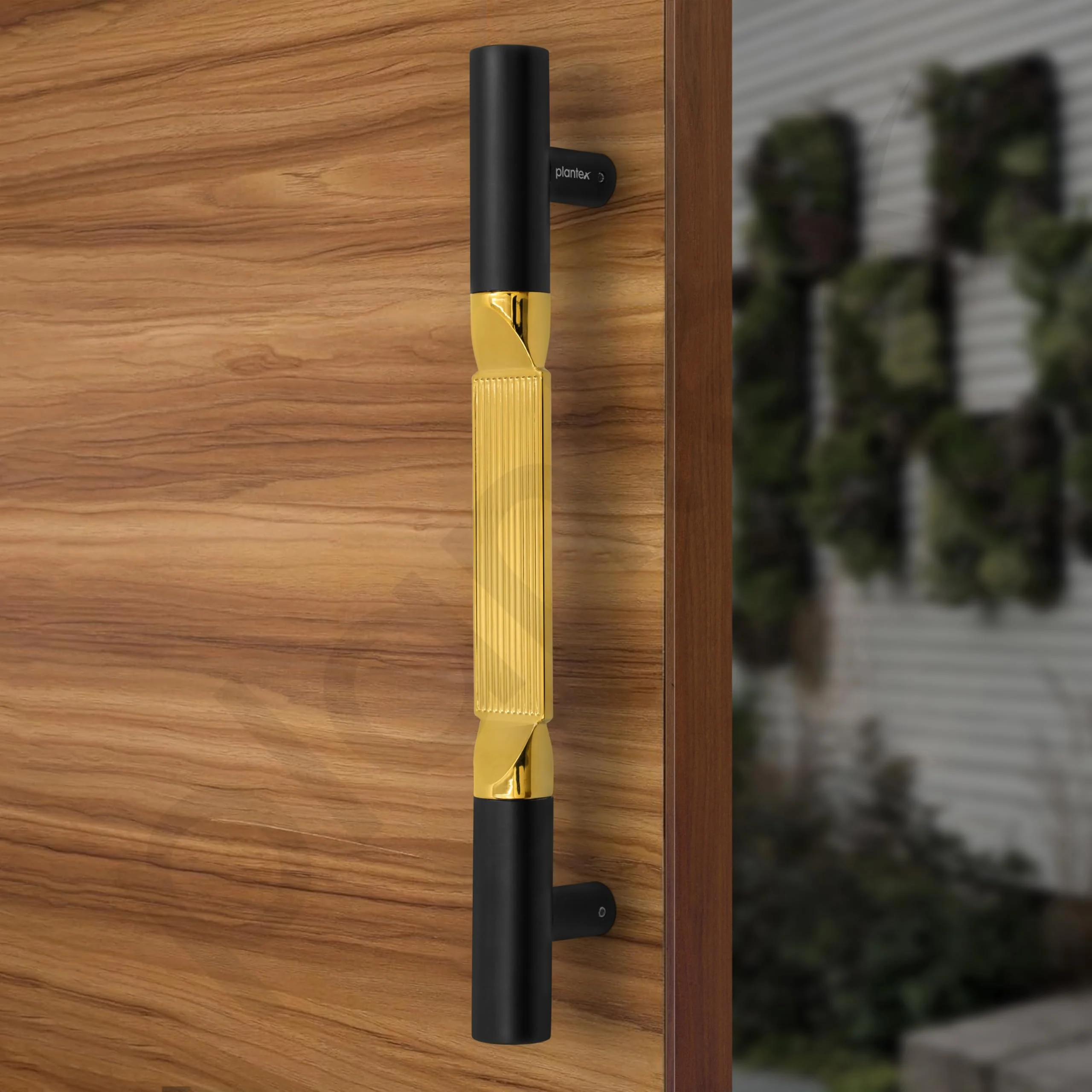 Plantex Door Handle/15 Inch Main Door Handle/Handle for Wooden Door/Pull-Push Door Handle/Door Accessories (Pack of 1, Black, Gold) 3 Years Warranty - Image 4