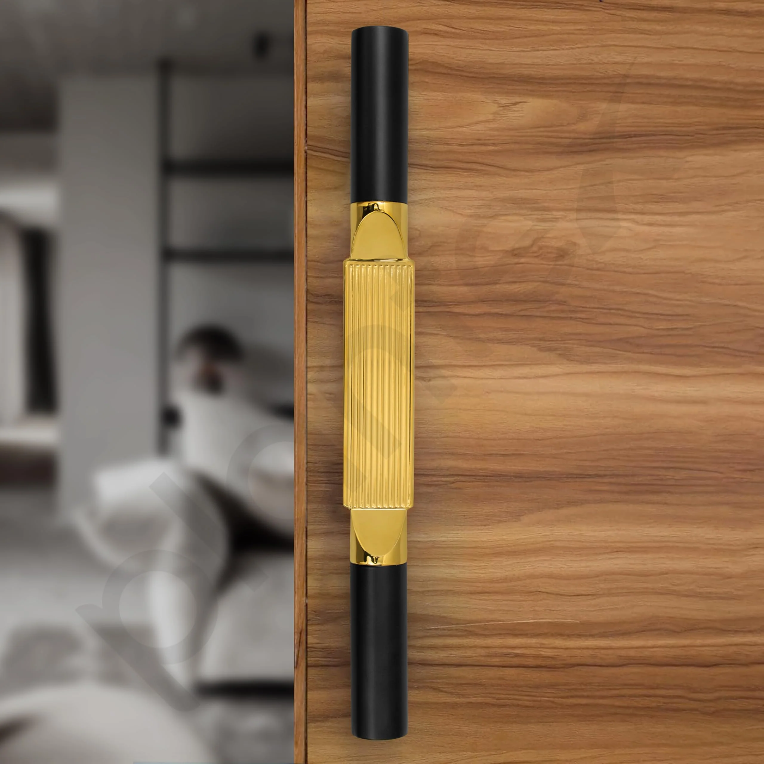 Plantex Door Handle/15 Inch Main Door Handle/Handle for Wooden Door/Pull-Push Door Handle/Door Accessories (Pack of 1, Black, Gold) 3 Years Warranty - Image 6