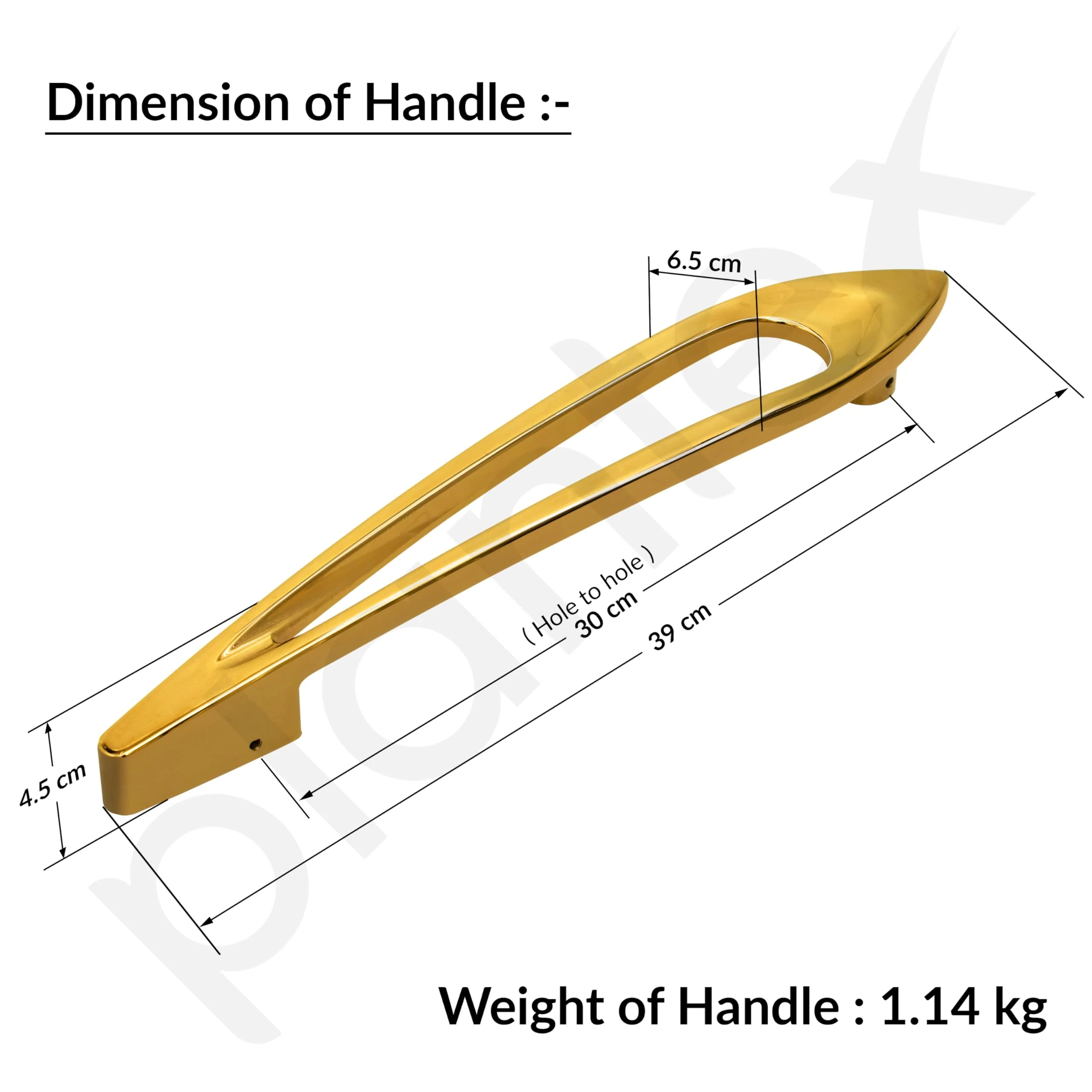 Plantex Door Handle/15 Inch Main Door Handle/Handle for Wooden Door/Pull-Push Door Handle/Door Accessories (Pack of 1, Gold), Pull Handle - Image 3