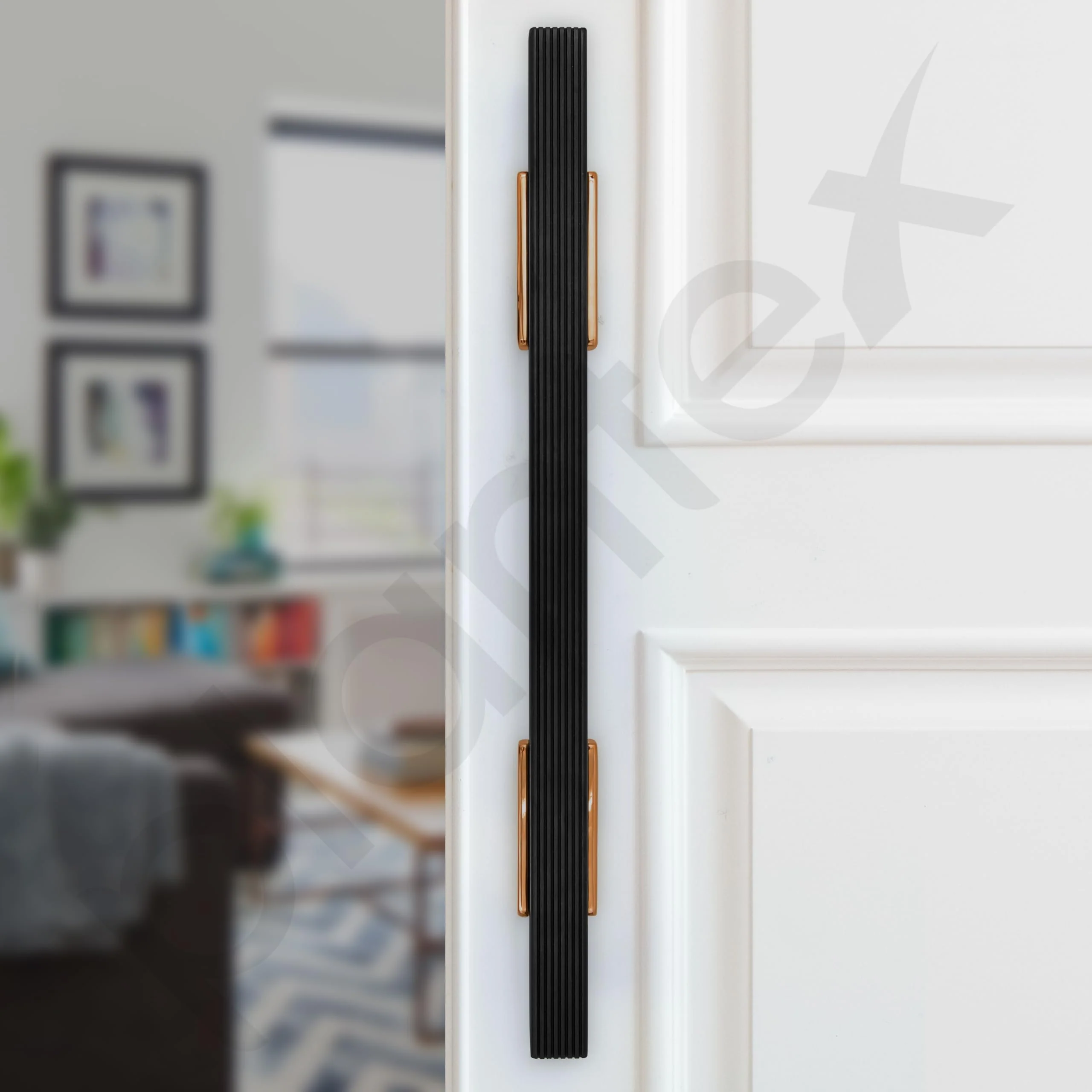 Plantex Door Handle/17 Inch Main Door Handle/Handle for Wooden Door/Pull-Push Door Handle/Door Accessories (Pack of 1, Rose Gold-Black) - Image 5