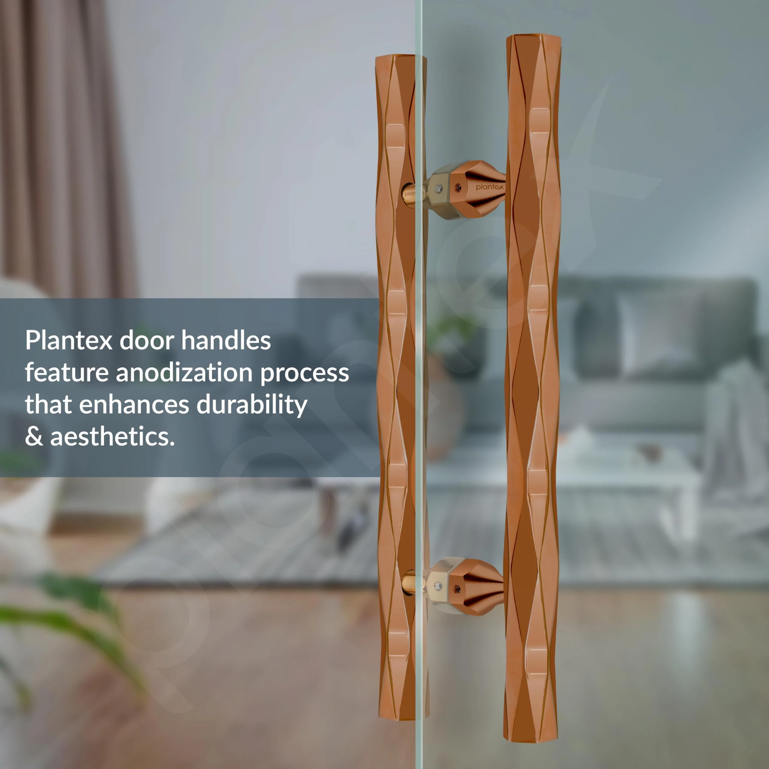 Plantex Door Handle/300mm Main Door Handle for Wooden Door/Pull-Push Handle for Main Door/Door Accessories - Pack of 1 (611, PVD Rose Gold) - Image 5