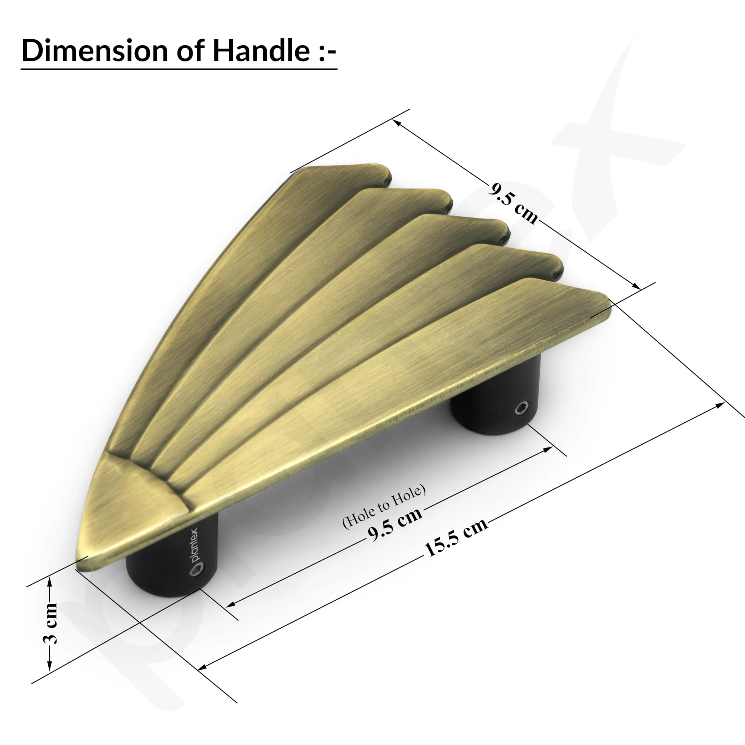 Plantex Door Handle/6 Inch Main Door Handle/Handle for Wooden Door/Pull-Push Door Handle/Door Accessories (Pack of 1, Brass Antique) - Image 3