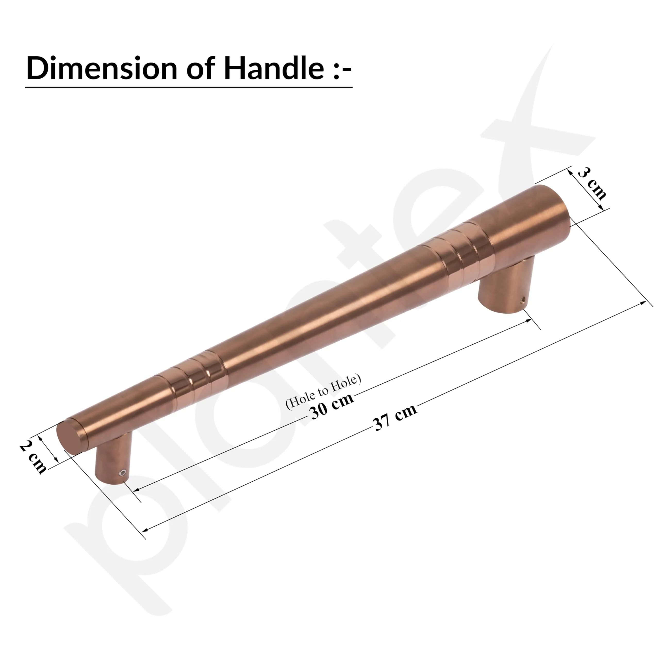 Plantex Door Handle/Door & Home Decor/14 Inch Main Door Handle/Door Pull Push Handle – Pack of 1 (306,PVD Rose Gold Finish) - Image 2