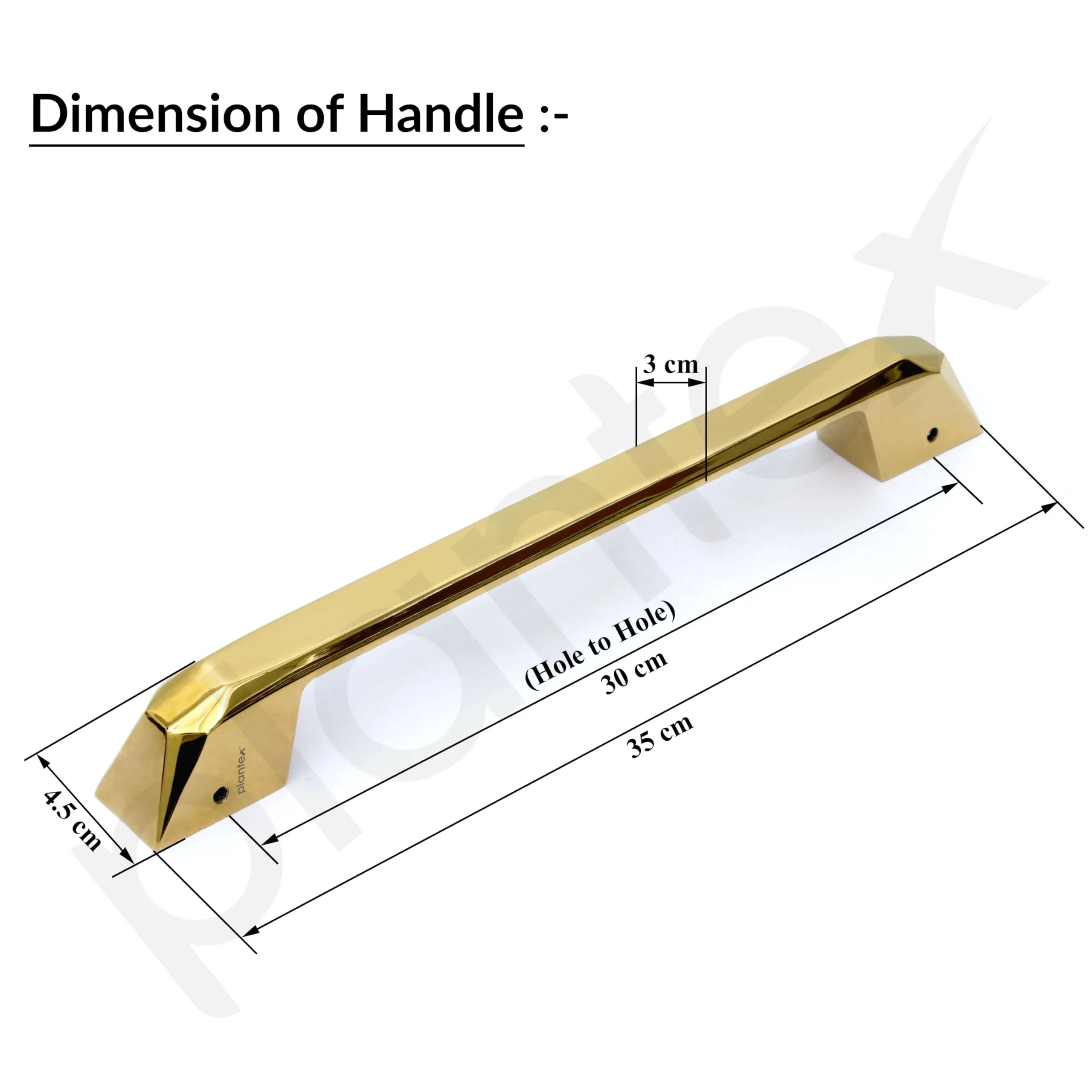 Plantex Door Handle/Main Door Handle/14 Inch Pull-Push Handle for Home/Office/Hotel - Pack of 1 (SH-351, Gold) - Image 4