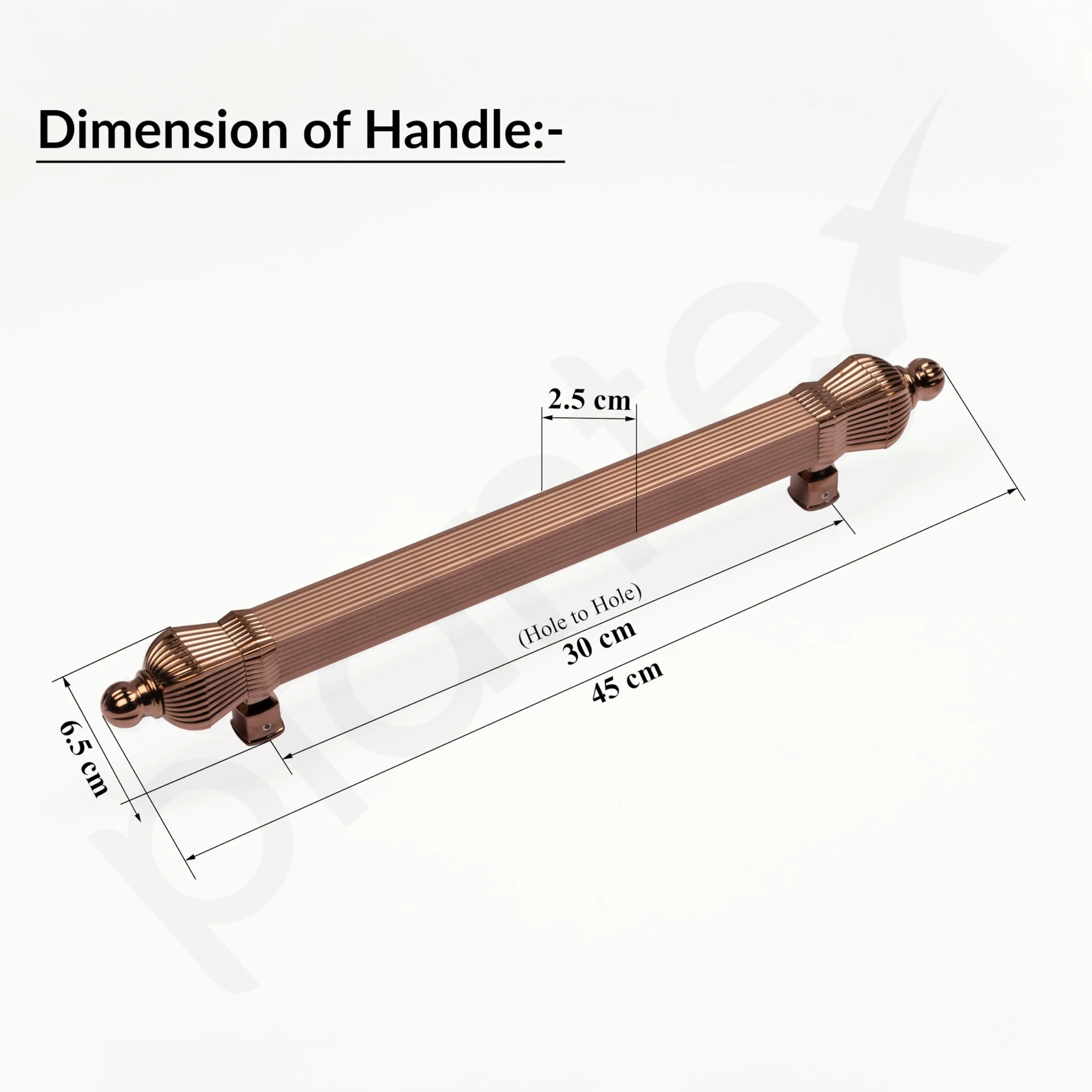 Plantex Door Handle/Taj Heavy Duty Main Door Handle/17-inches Door for Office/Pull Push Door Handle for Main Door - Pack of 1 (319-PVD Rose Gold) - Image 3
