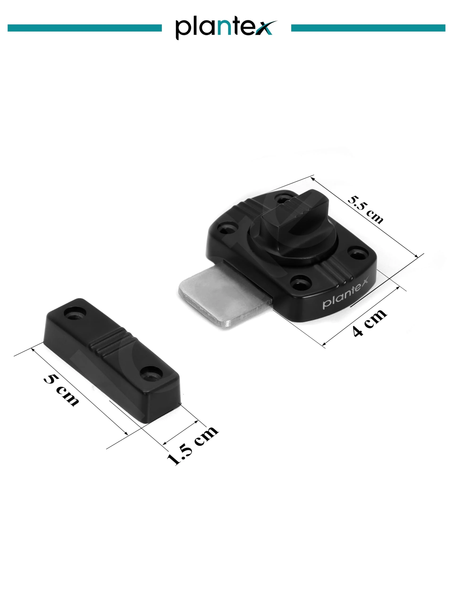 Plantex Door Latch Lock for Door/Baby Latch for Bathroom/Door Stopper/Latch Lock for Main Door -Pack of 1 (Black) - Image 4