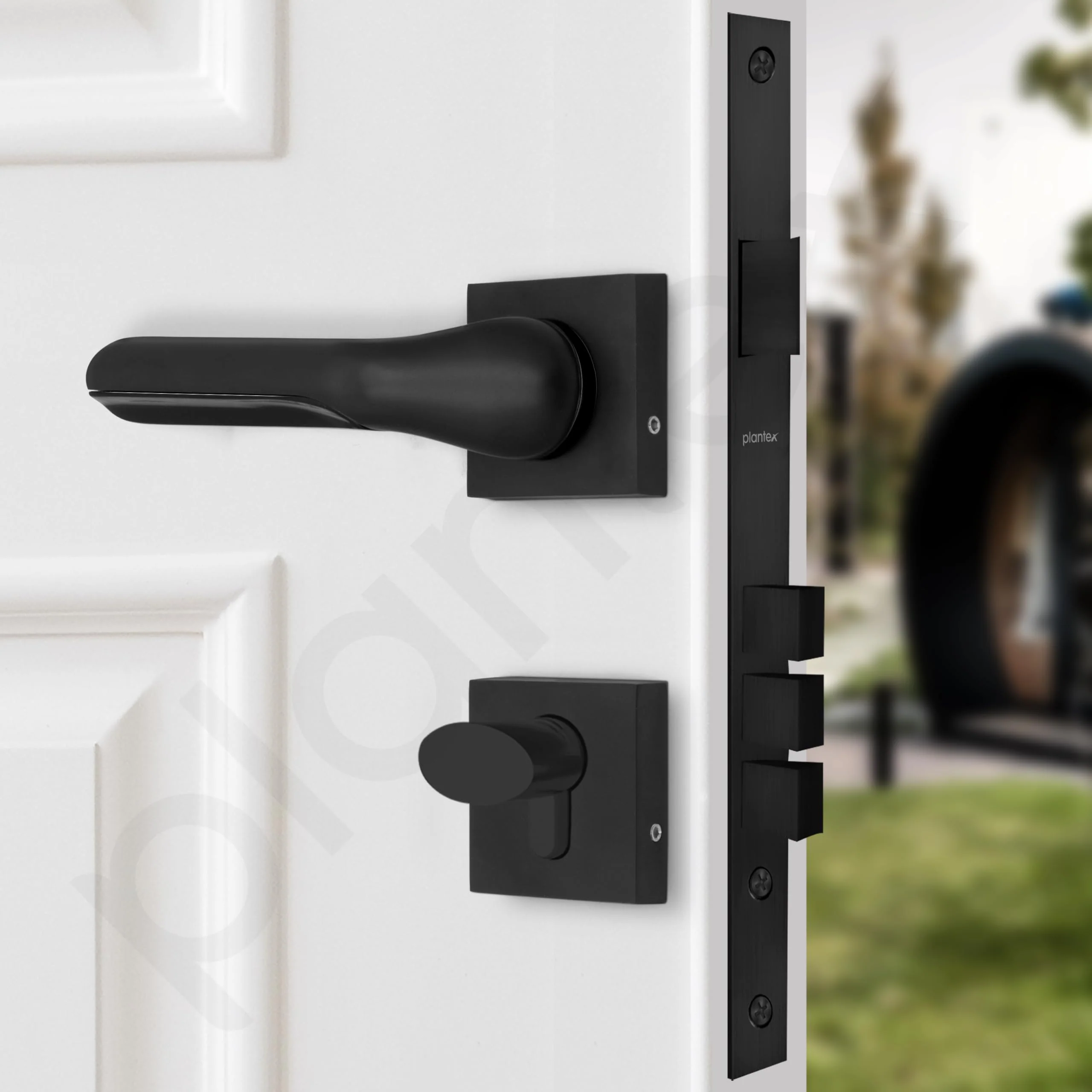 Plantex Door Lock for Home/Main Door Lock Set with 3 Years of Warranty/Mortise Lock for Door with Brass Lock Body & Cylinder (7121, Z Black & DC Black) - Image 6