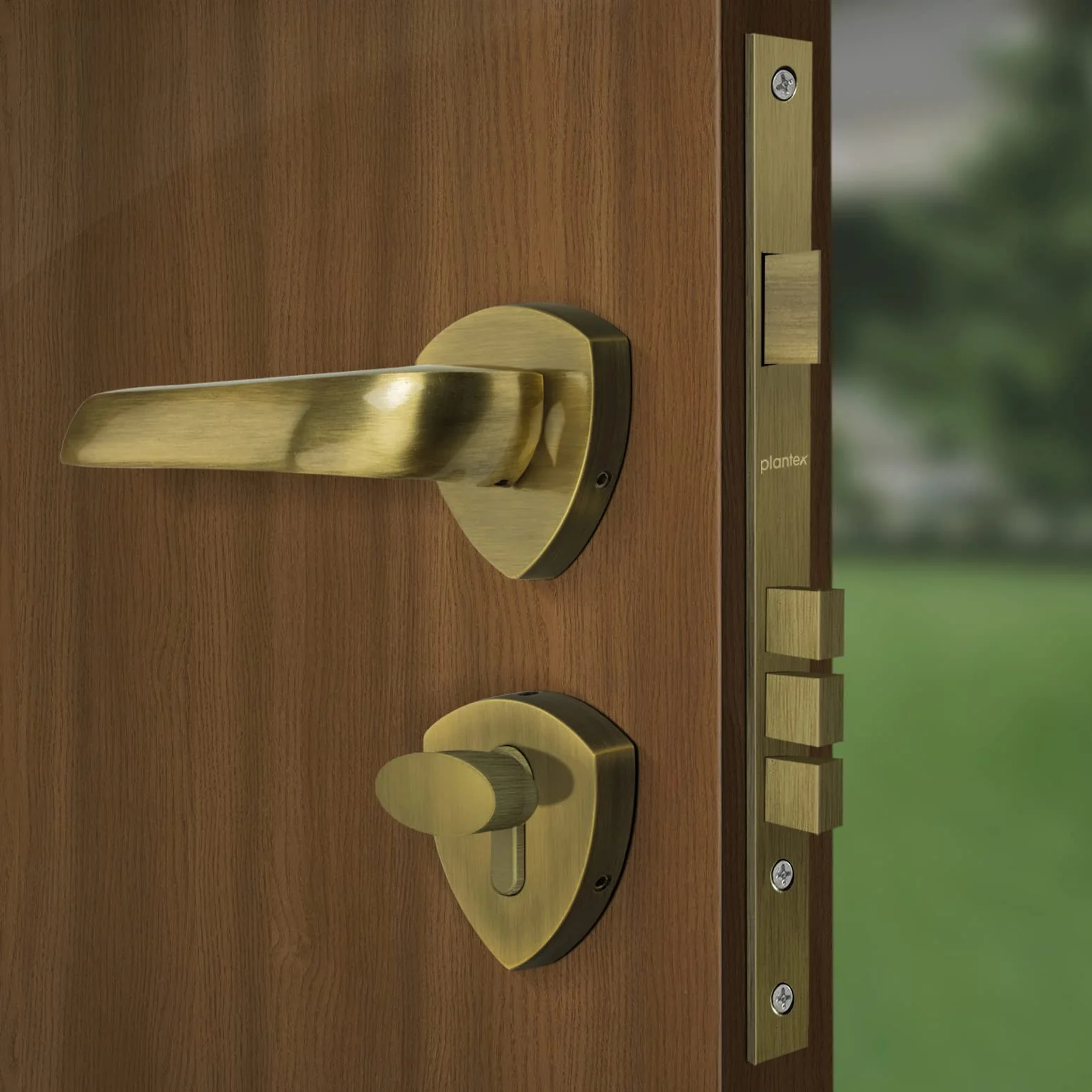 Plantex Door Lock-Fully Brass Main Door Lock with 4 Keys/Mortise Door Lock for Home/Office/Hotel (Sumer-3058, Brass Antique) - Image 3