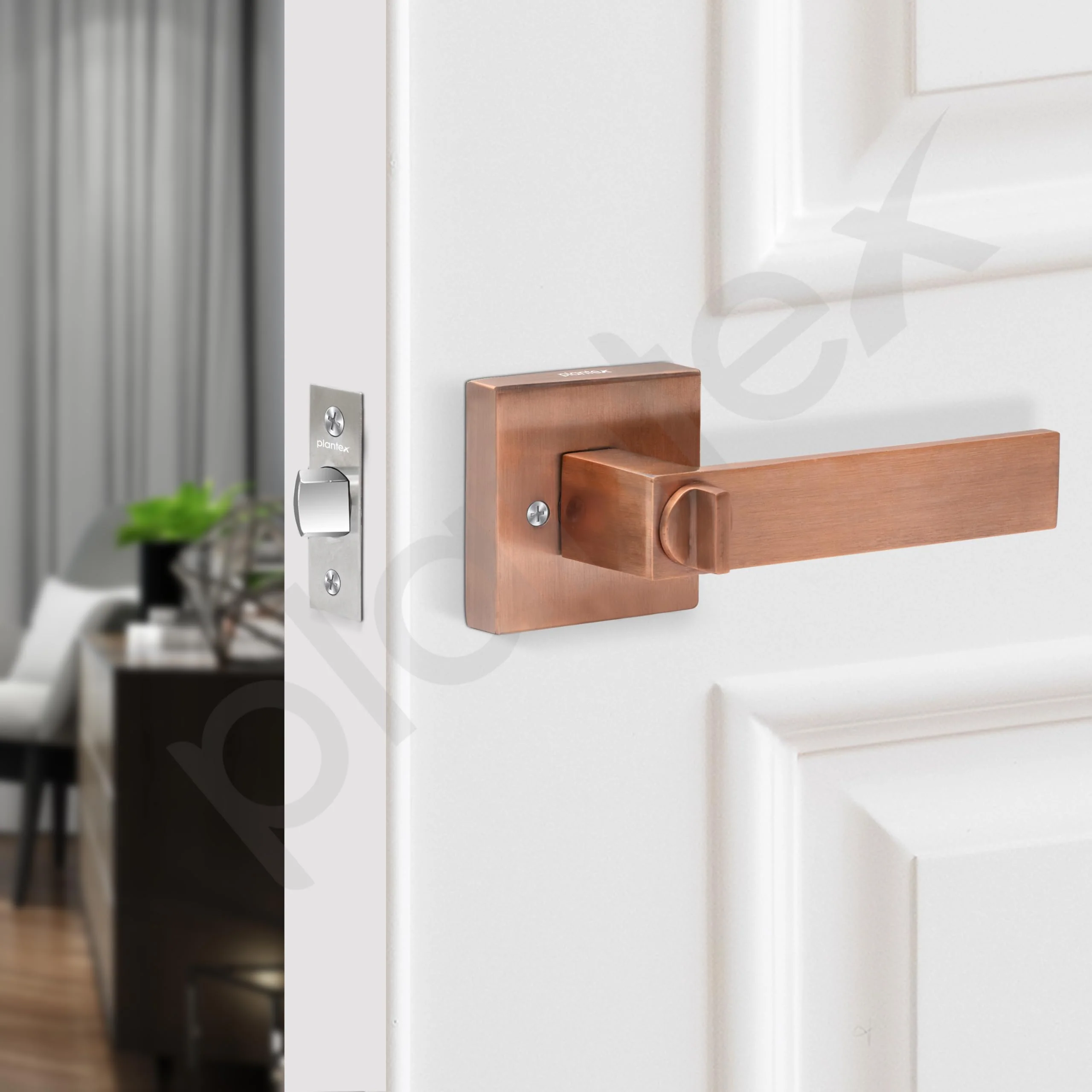 Plantex Door Lock/Heavy Duty Main Door Lock with 3 Key/Mortise Lock for Home/Office/Hotel - (9807-Copper Antique) - Image 7