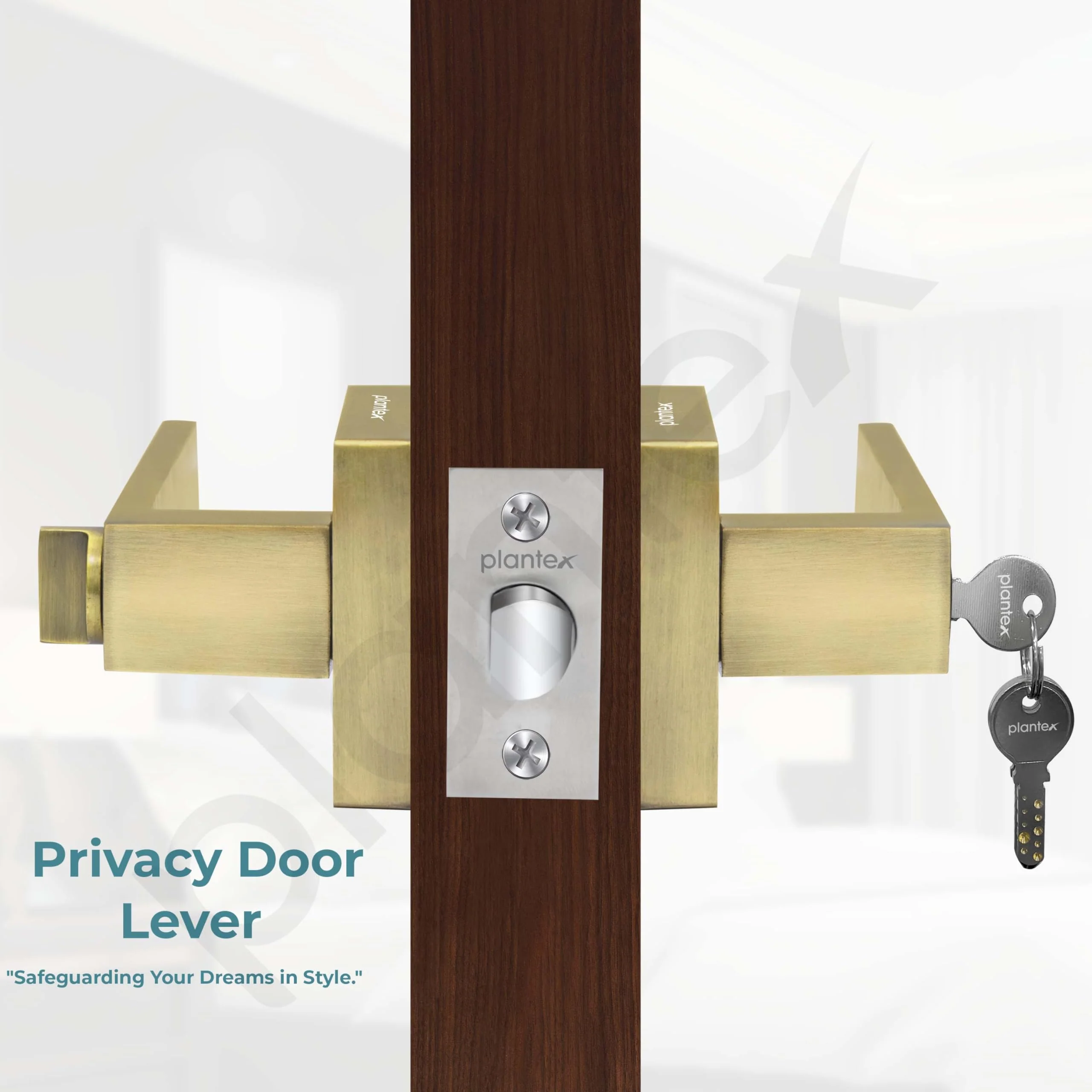 Plantex Door Lock/Heavy Duty Main Door Lock with 3 Key/Mortise Locks for Home/Office/Hotel - (9807-Brass Antique) - Image 5