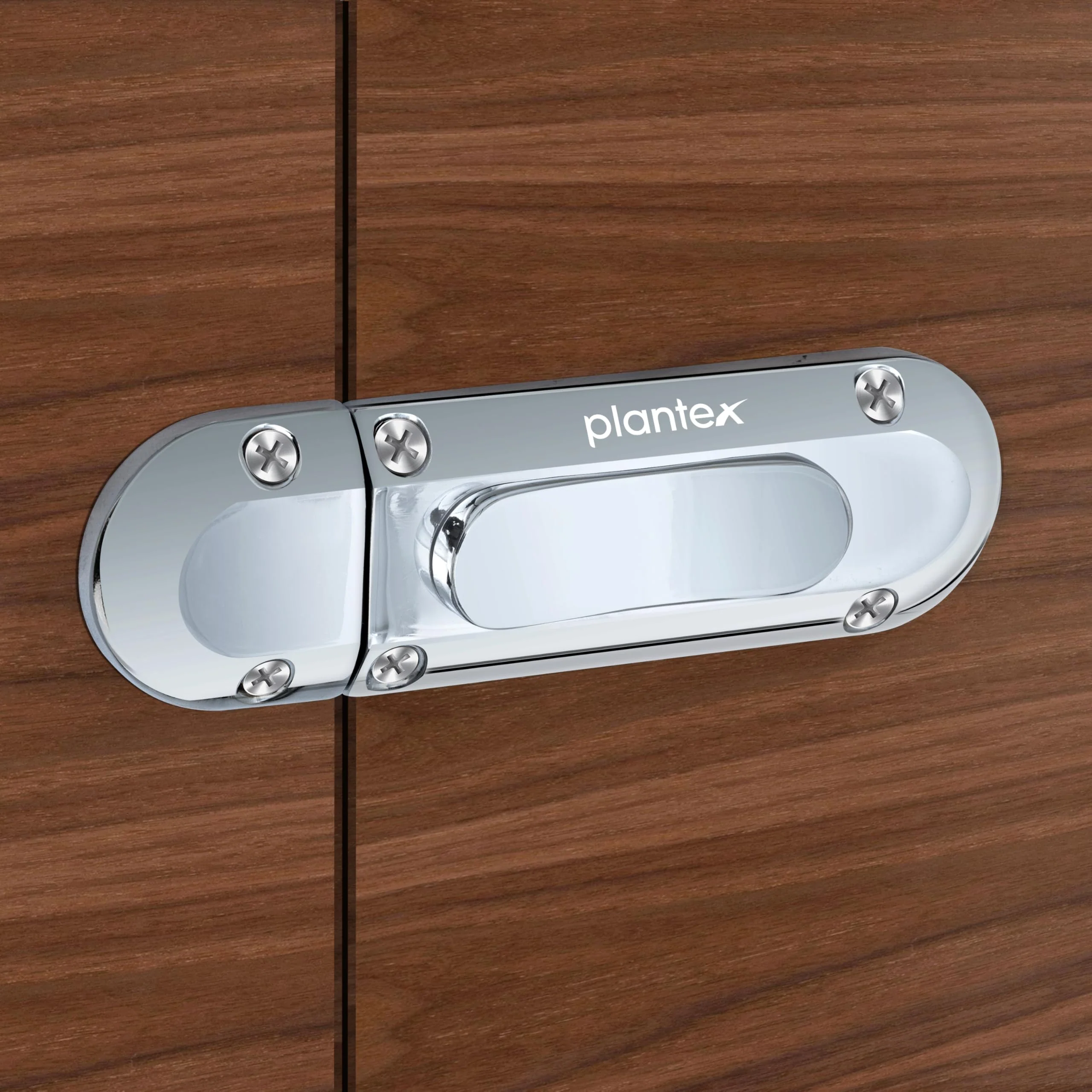 Plantex Door Stopper/Door Latch for Main Door/Baby Latch for Bathroom/Door Lock for Home and Office Doors - Pack of 2 (Chrome) - Image 2