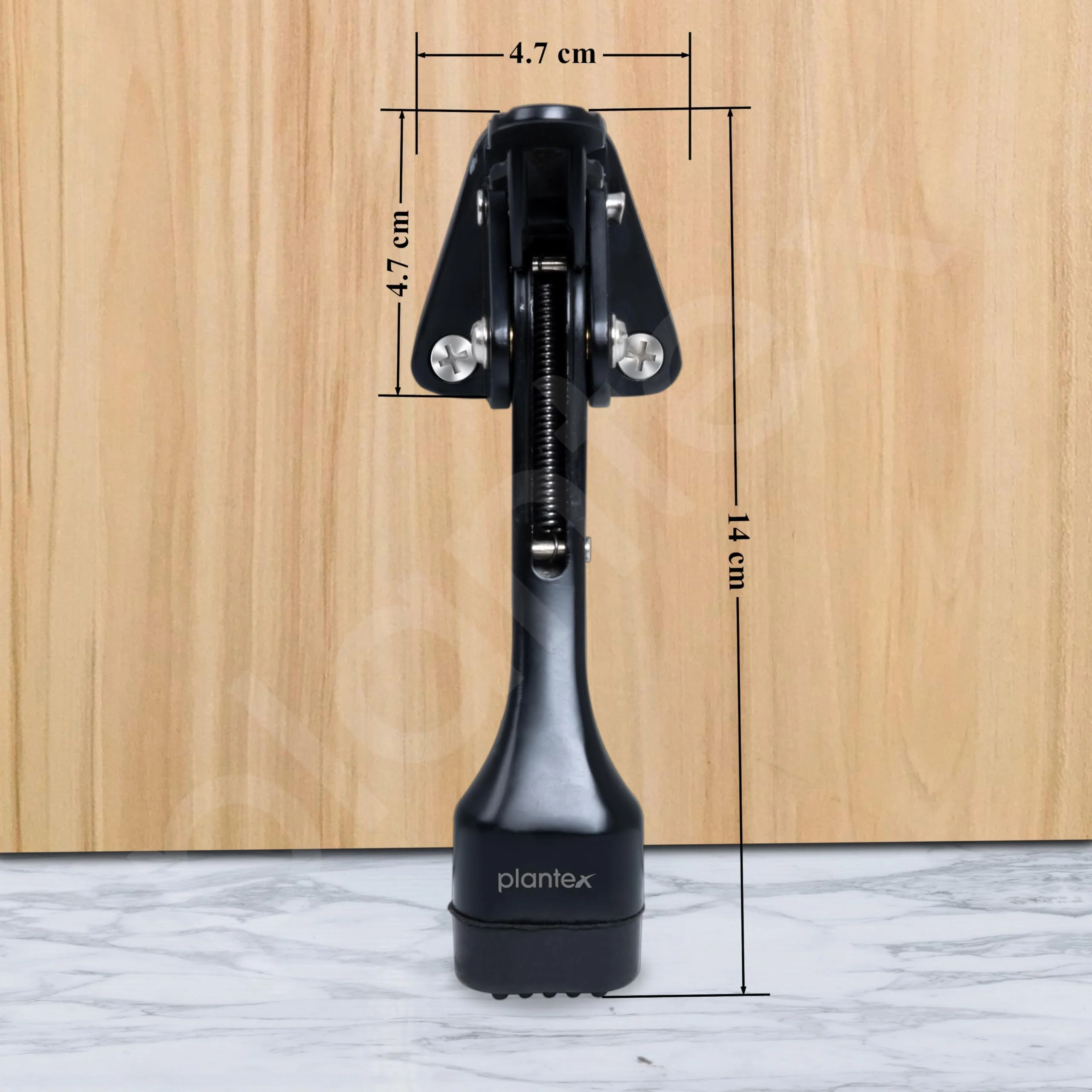 Plantex Door Stopper for Home Hydraulic/Premium 5 Inch Door Stopper, Kickdown Stop with One Touch Adjustable Height & Rubber Grip, Door Stops - (186 - Black) - Image 3