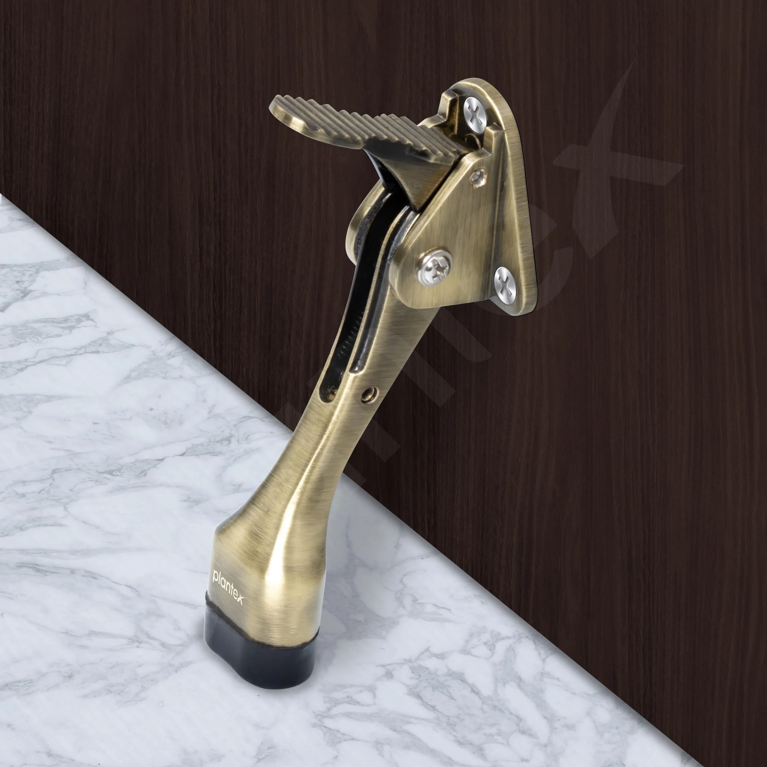 Plantex Door Stopper for Main Door/Kick Down with One Touch Door Stoppers/Stops - (186-Brass Antique) - Image 5