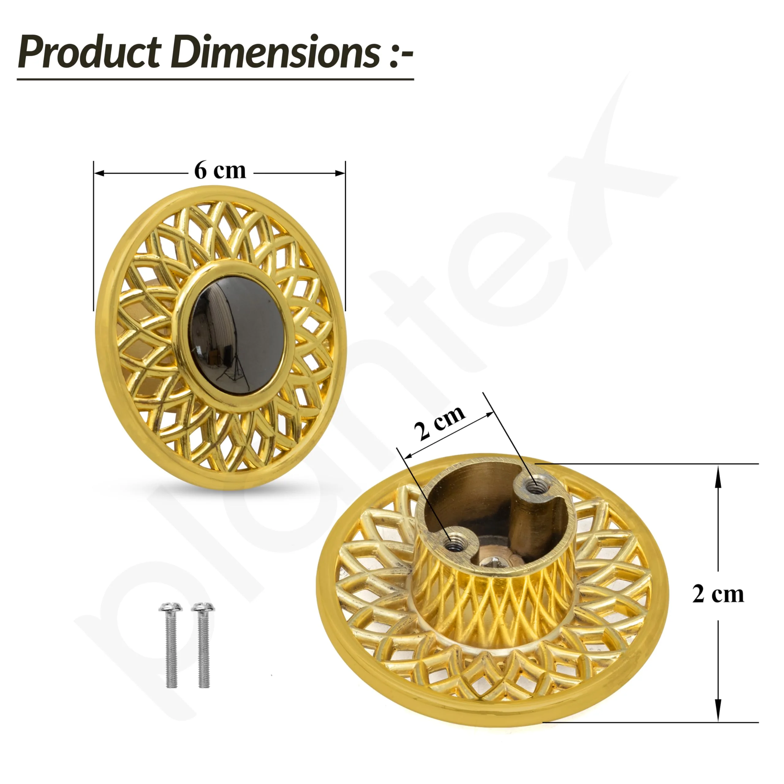Plantex Drawer Knobs/Round Knobs for Cabinets/Pull-Push Knob for Kitchen/Bedroom Drawer - Pack of 4 (Gold) - Image 6