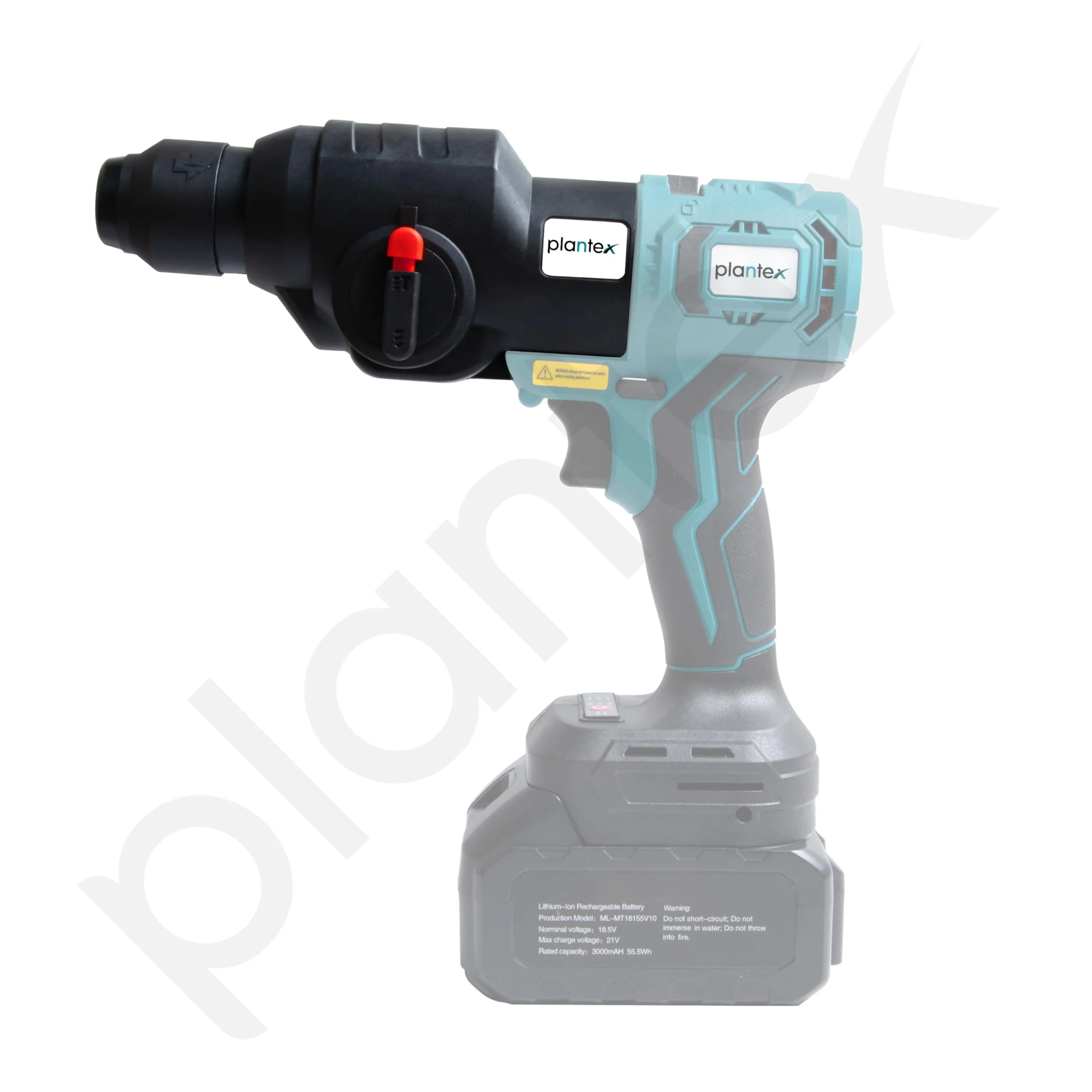 Plantex Electric Hammer Drill, 1.7J Impact Energy, SDS Chuck, Variable Speed 0-2000 RPM, Ideal for 6-10mm Boreholes – Heavy Duty Rotary Hammer - Black (Mainframe, Battery & Charger Not Included) - Image 2