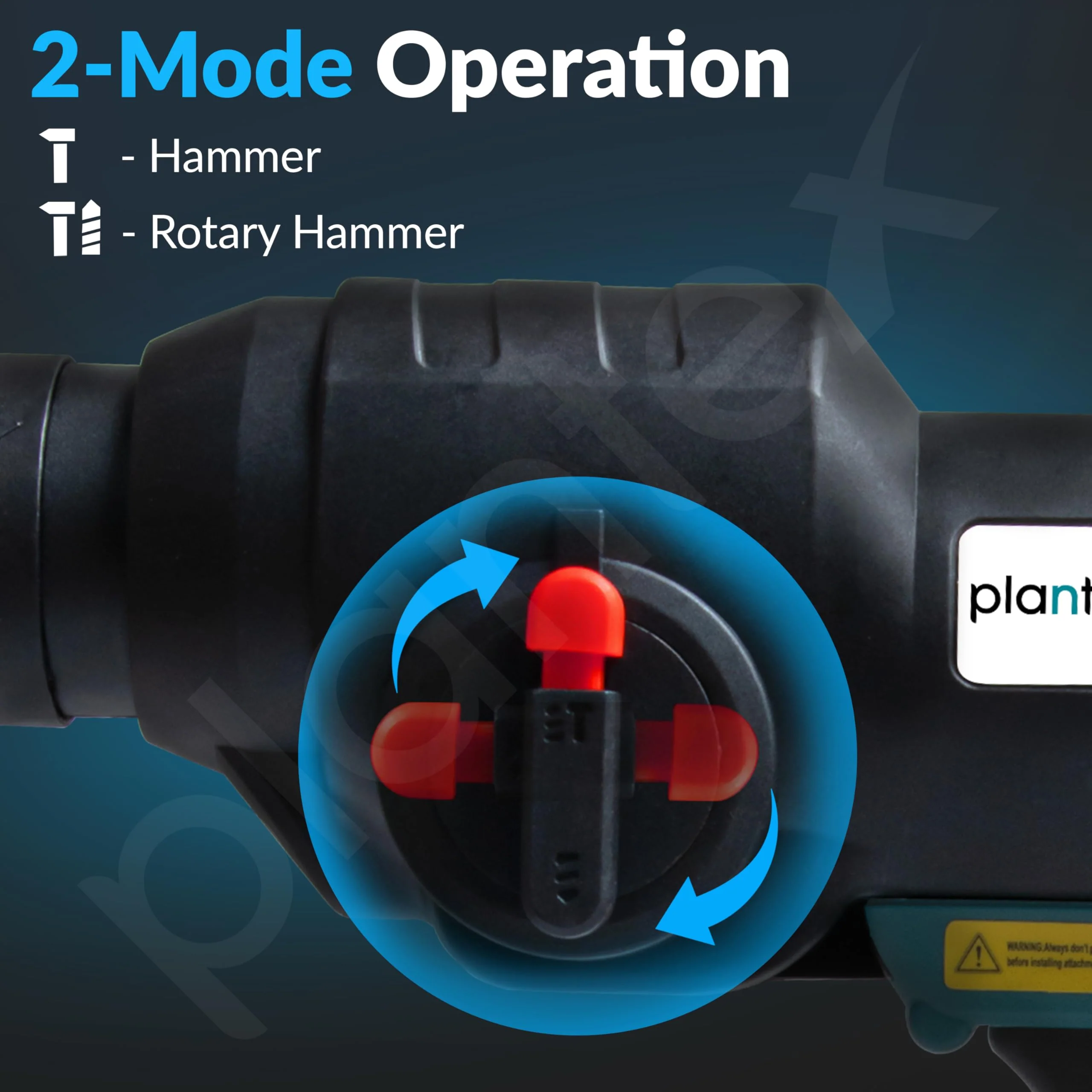 Plantex Electric Hammer Drill, 1.7J Impact Energy, SDS Chuck, Variable Speed 0-2000 RPM, Ideal for 6-10mm Boreholes – Heavy Duty Rotary Hammer - Black (Mainframe, Battery & Charger Not Included) - Image 5