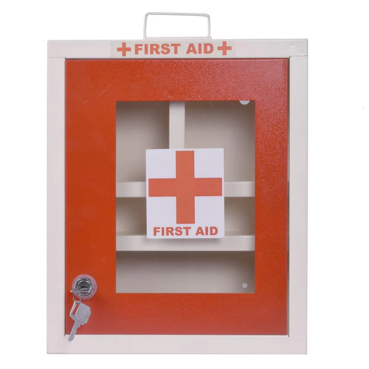 Plantex First Aid Box/Medical Box/Emergency First Aid Kit Box/Medicine Storage Box for Home, School & Office with Multi Compartment - (Red & Ivory) – Wall Mount – Metal - Image 6
