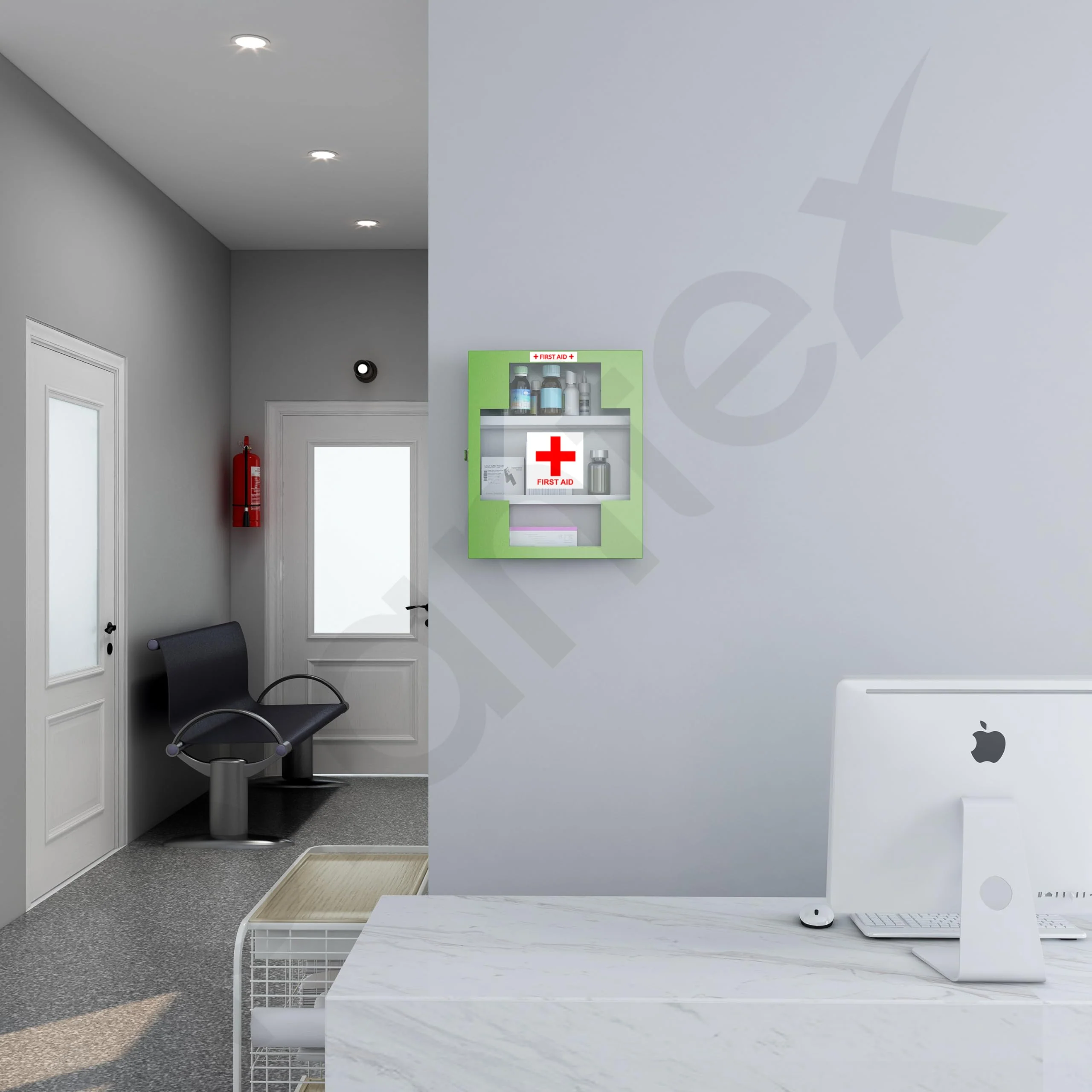Plantex First Aid Box/Medical Box/Emergency First Aid Kit Box Without Key/Medicine Storage Box for Home, School & Office with Multi Compartment - (Green & White) - Image 2