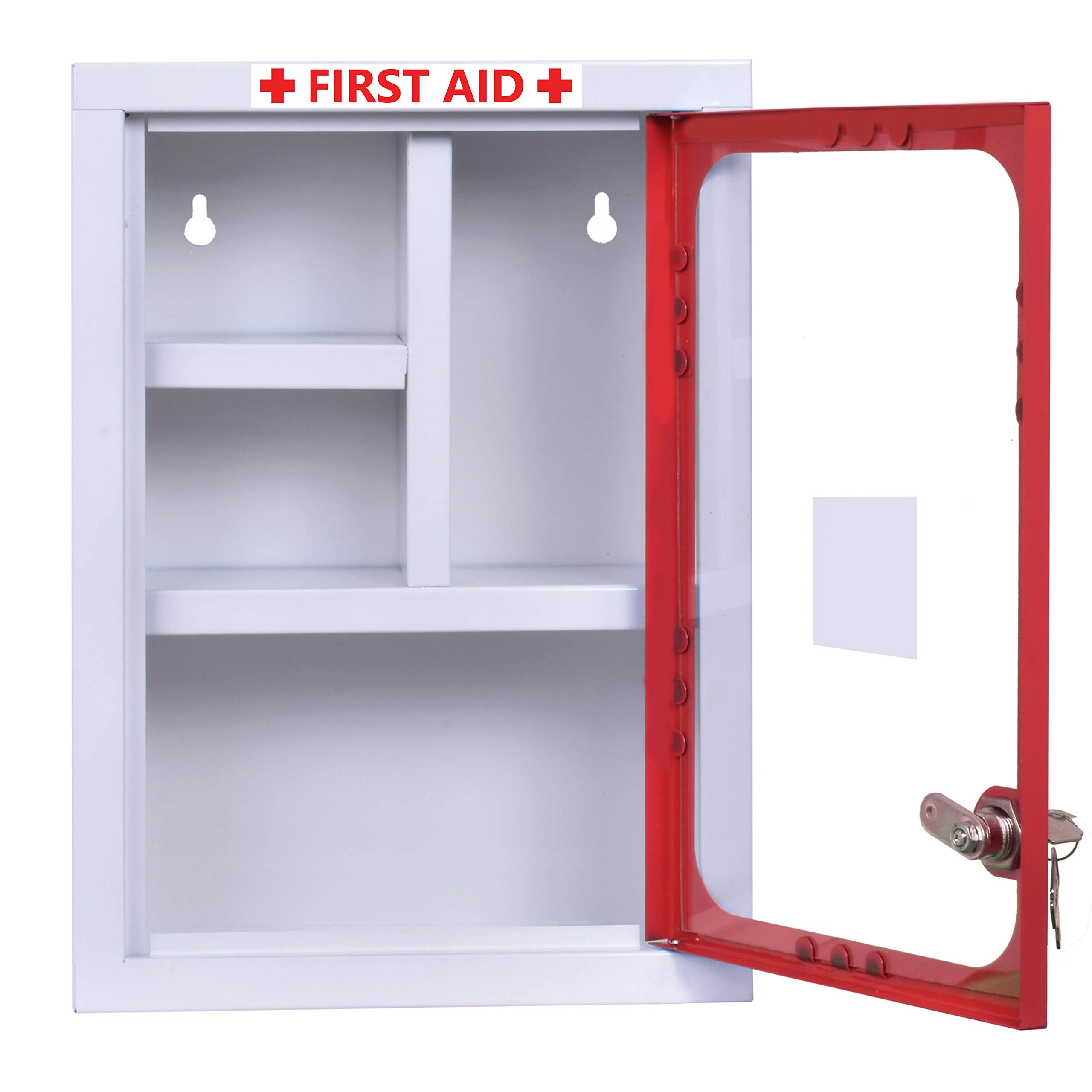 Plantex First Aid Box/Medicine Storage Box/Emergency First Aid Kit Box/Medical Box for Home, School & Office/Medicine Organizer with Multi Compartment - (Red & White) – Big Size Wall Mount – GI Steel - Image 5