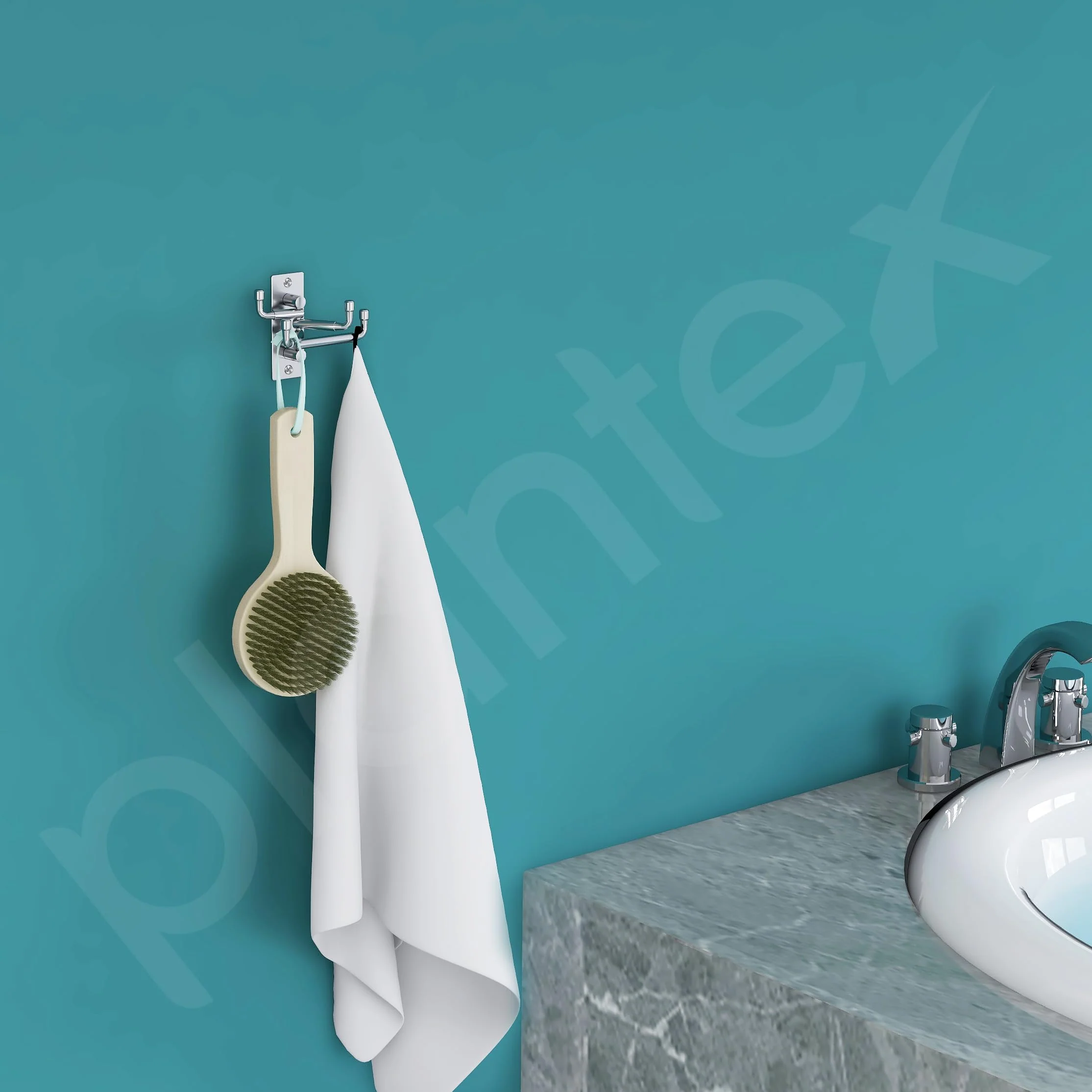 Plantex Flexible 4 Pin Stainless Steel Wall Hooks/Bathroom Cloth Hanger/Robe Hooks for Bathroom/Door Hangers - Matt - Image 2