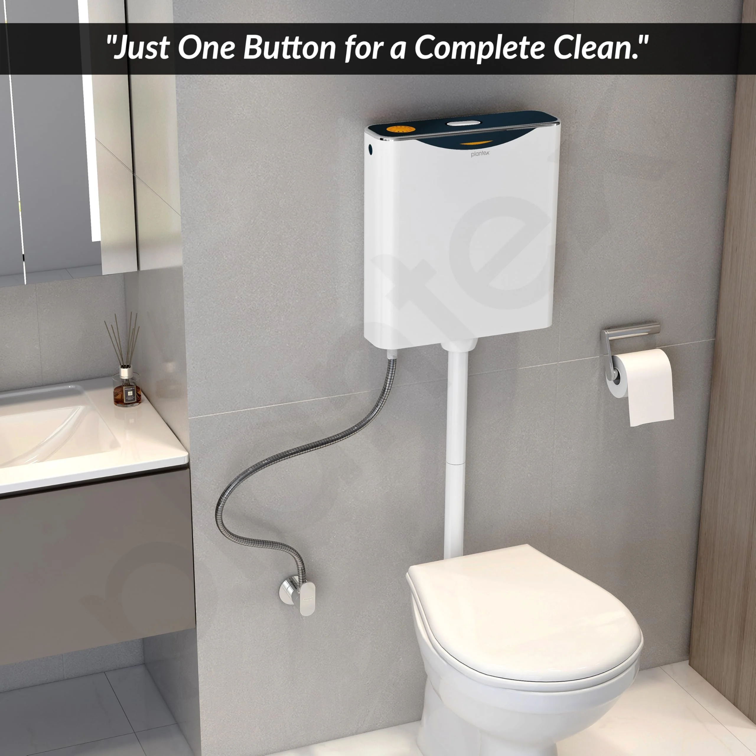 Plantex Flush Tank for Toilet with 10 Ltr Water Capacity/Single Flushing Cistern for Bathroom/Polypropylene Toilet Flush Tank - Pack of 1 (Boss, Navy Blue & White) - Image 7