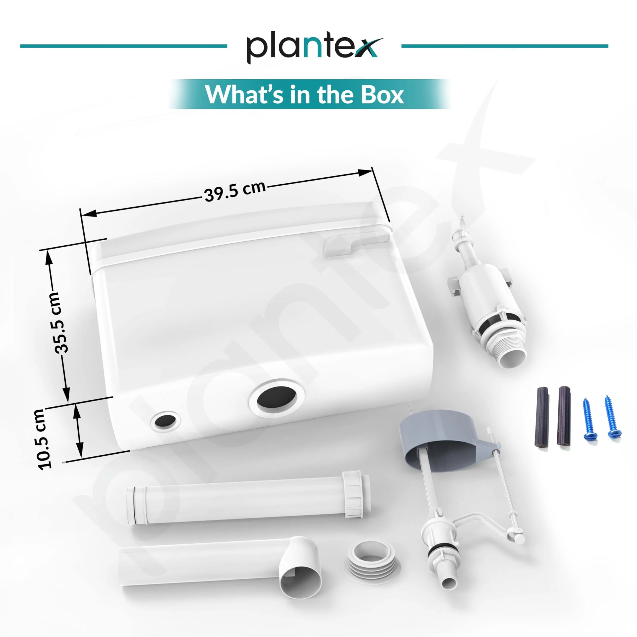 Plantex Flush Tank for Toilet with 8 Ltr Water Capacity/Flushing Cistern for Bathroom/Polypropylene Toilet Flush Tank - Pack of 1 (White) - Image 3