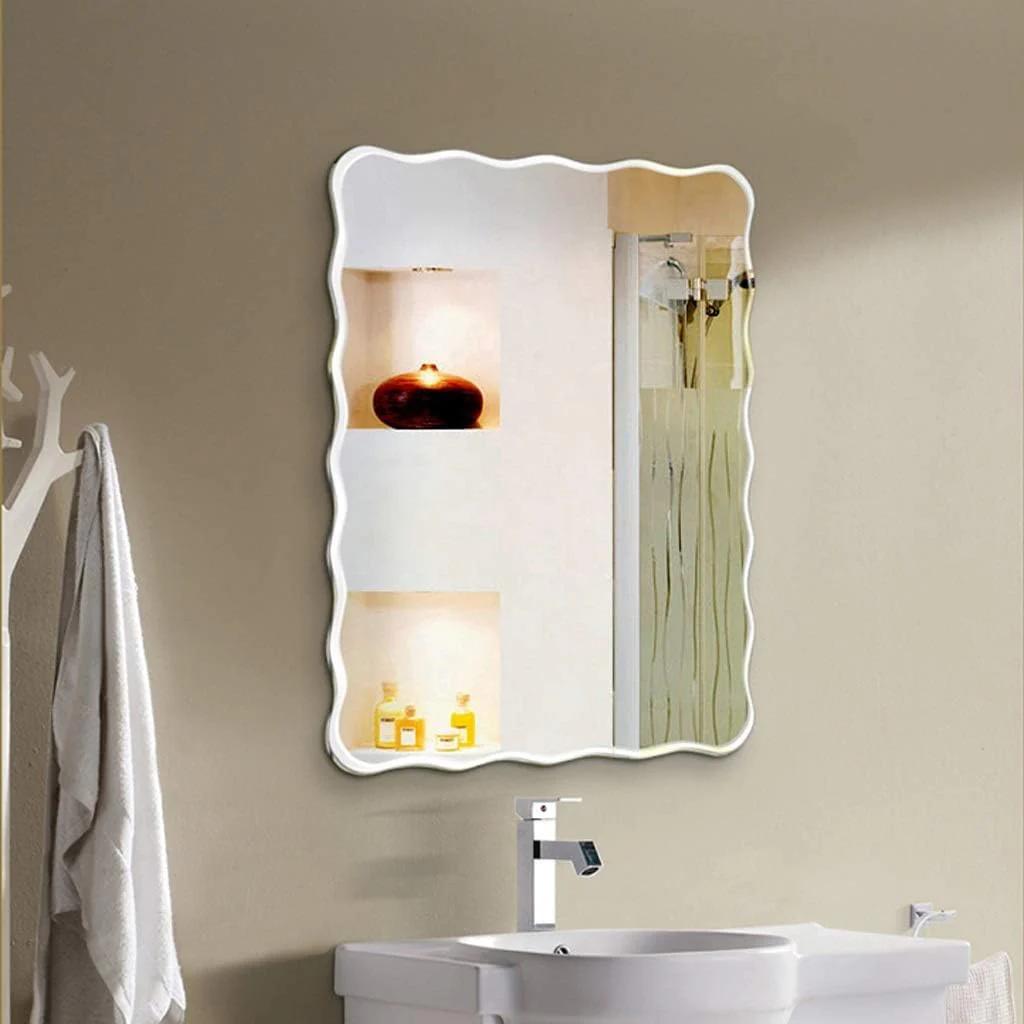Plantex Frameless Bathroom Mirror/Rectangular Shape Glass for Wall/Mirror for Dressing Room/Living Room/Bedroom/Entryway (18 X 24 Inch) - Image 2
