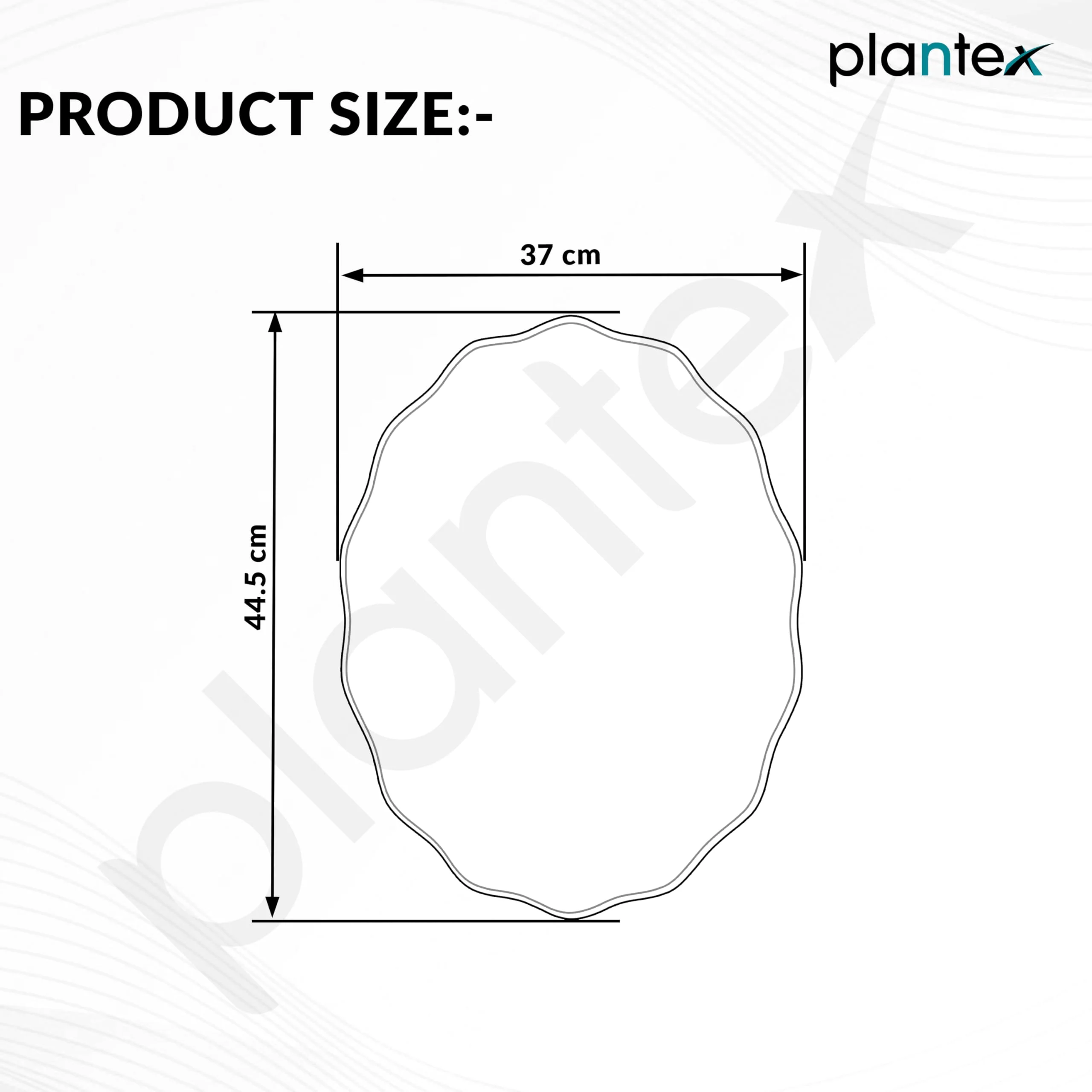 Plantex Frameless Oval Mirror for Wall/Mirror with Beveled Smooth Edges/Mirror for Bathroom/Dressing Room/Living Room/Bedroom/Entryway - (15 X 18 Inch) - Image 3