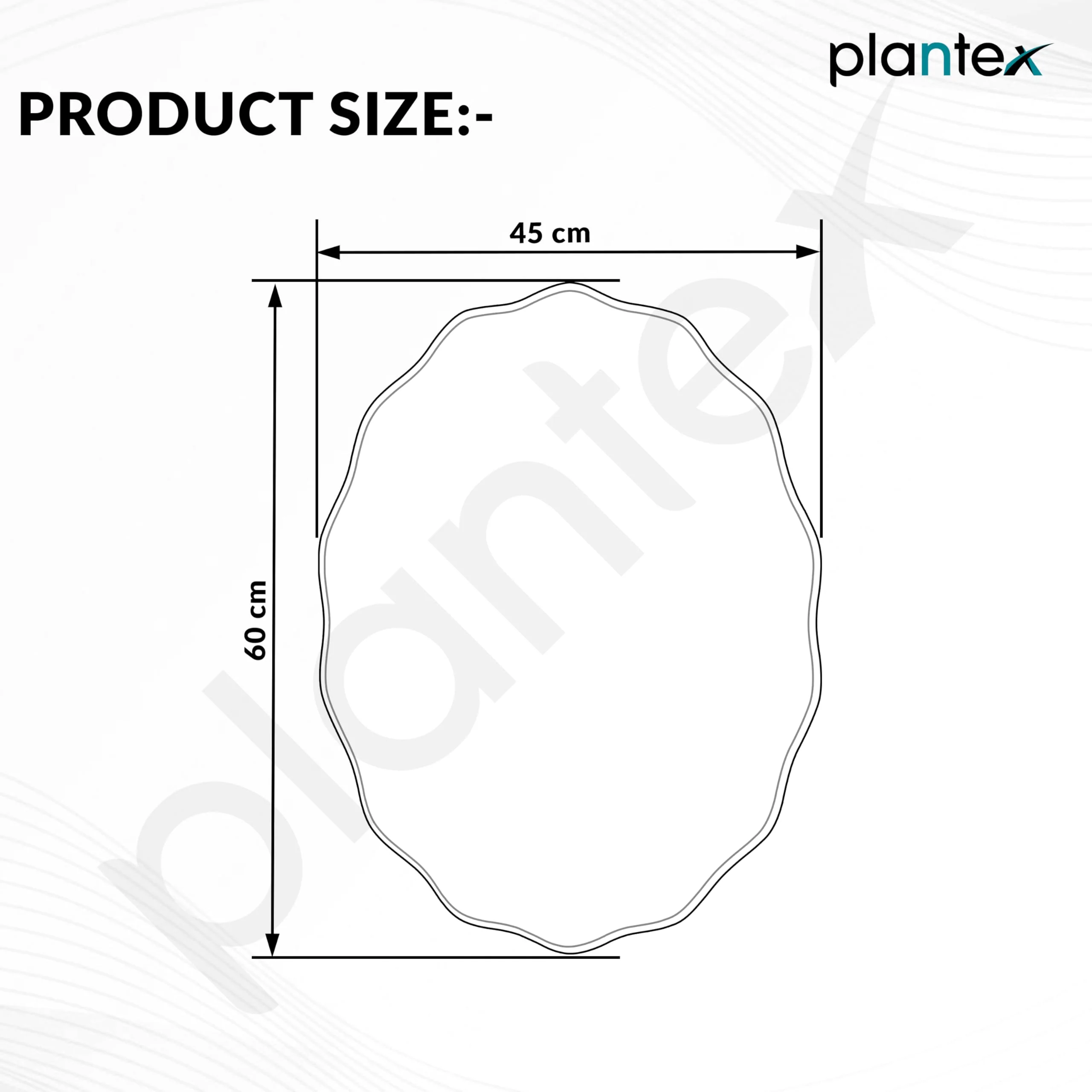 Plantex Frameless Oval Mirror for Wall/Mirror with Beveled Smooth Edges/Mirror for Bathroom/Dressing Room/Living Room/Bedroom/Entryway - (18 X 24 Inch) - Image 3