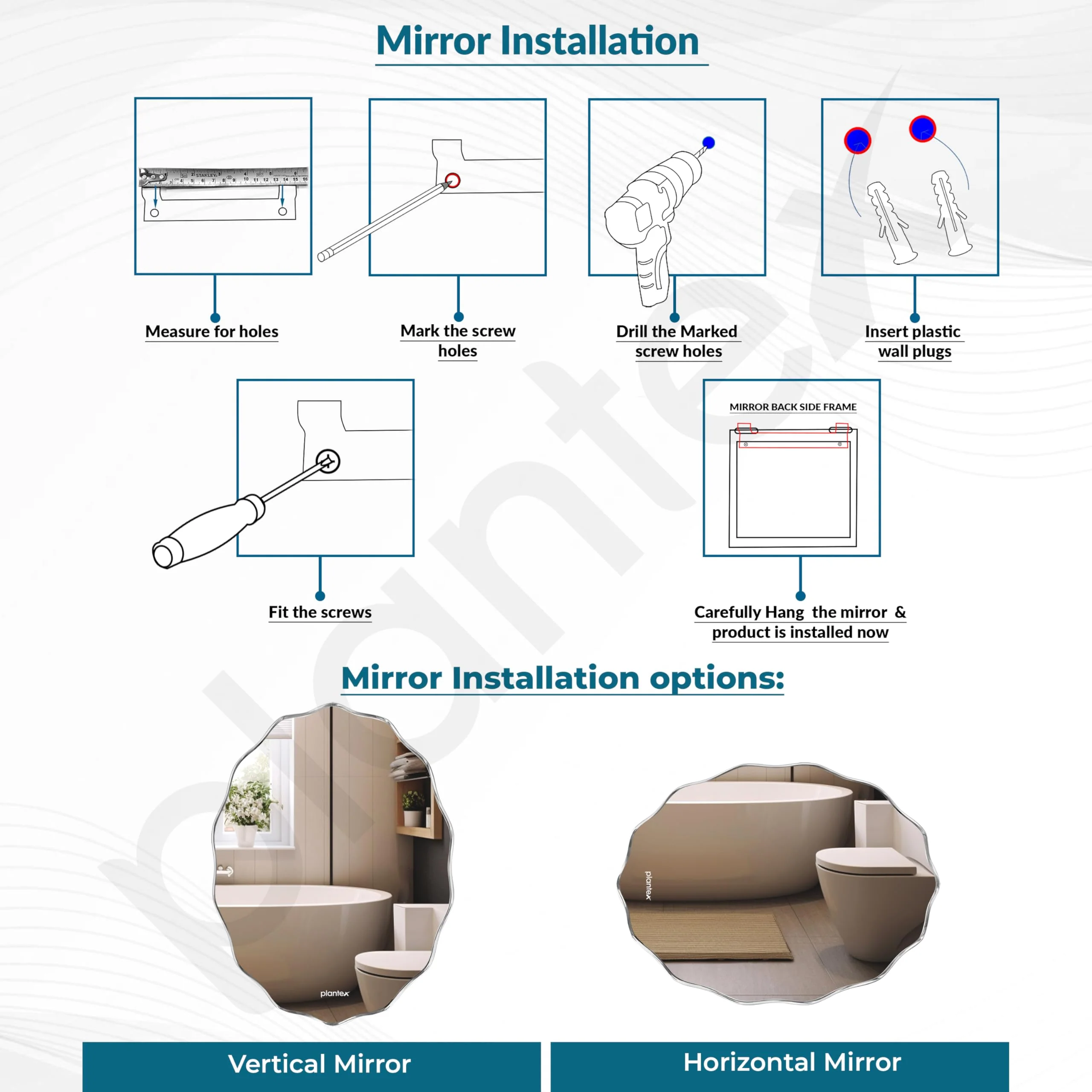 Plantex Frameless Oval Mirror for Wall/Mirror with Beveled Smooth Edges/Mirror for Bathroom/Dressing Room/Living Room/Bedroom/Entryway - (18 X 24 Inch) - Image 6