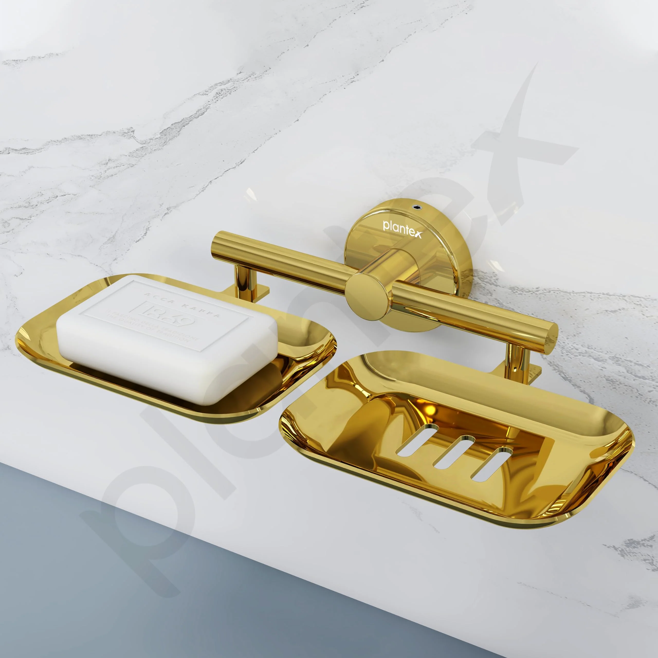 Plantex Galaxy 304 Grade Stainless Steel Rectangular Double Soap Dish for Bathroom/Soap Stand/Soap Holder/Soap Storage/Bathroom Accessories – (PVD Gold) - Image 6