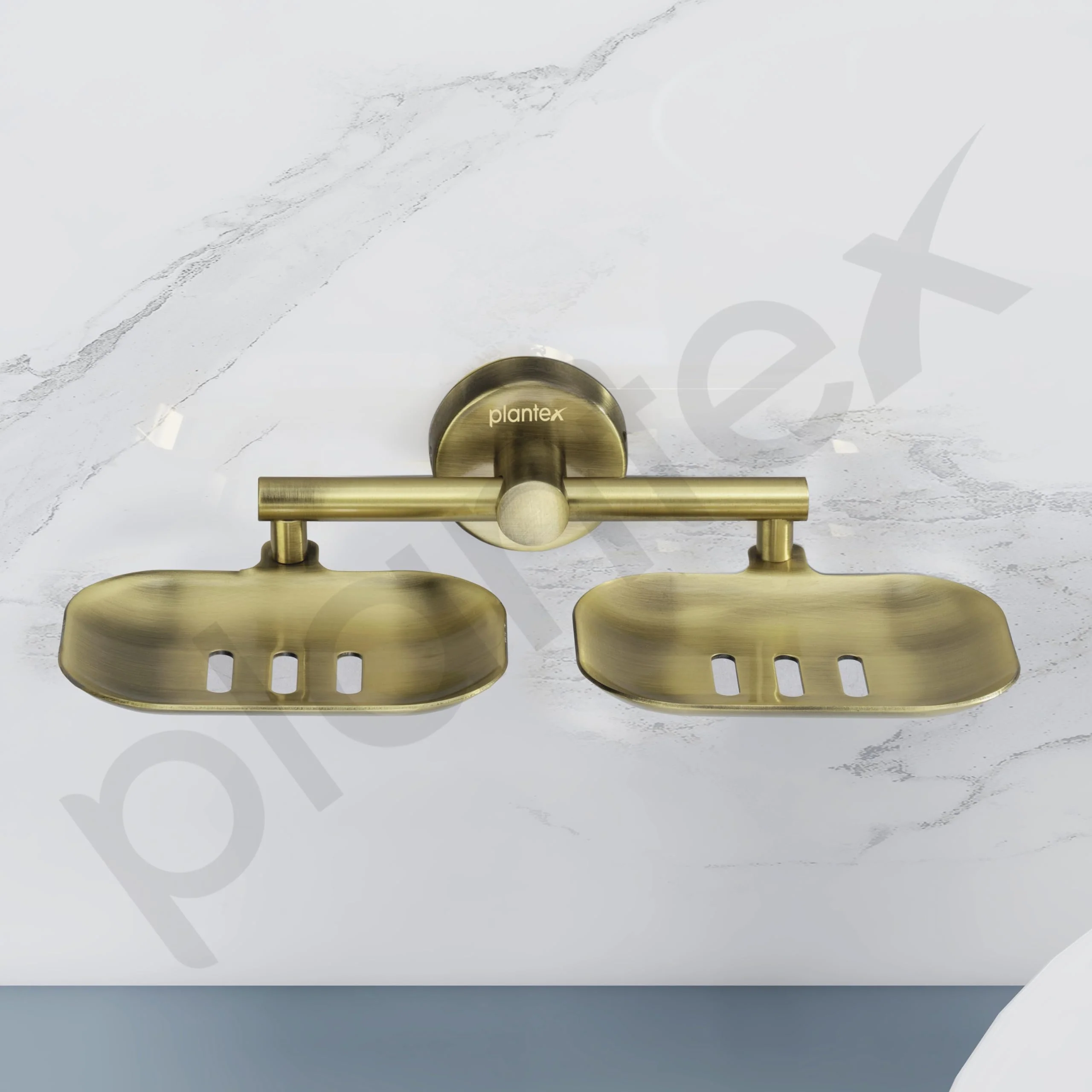 Plantex Galaxy 304 Grade Stainless Steel Rectangular Double Soap Holder for Bathroom/Soap Stand/Soap Holder/Soap Storage/Bathroom Accessories – (Brass Antique) - Image 6