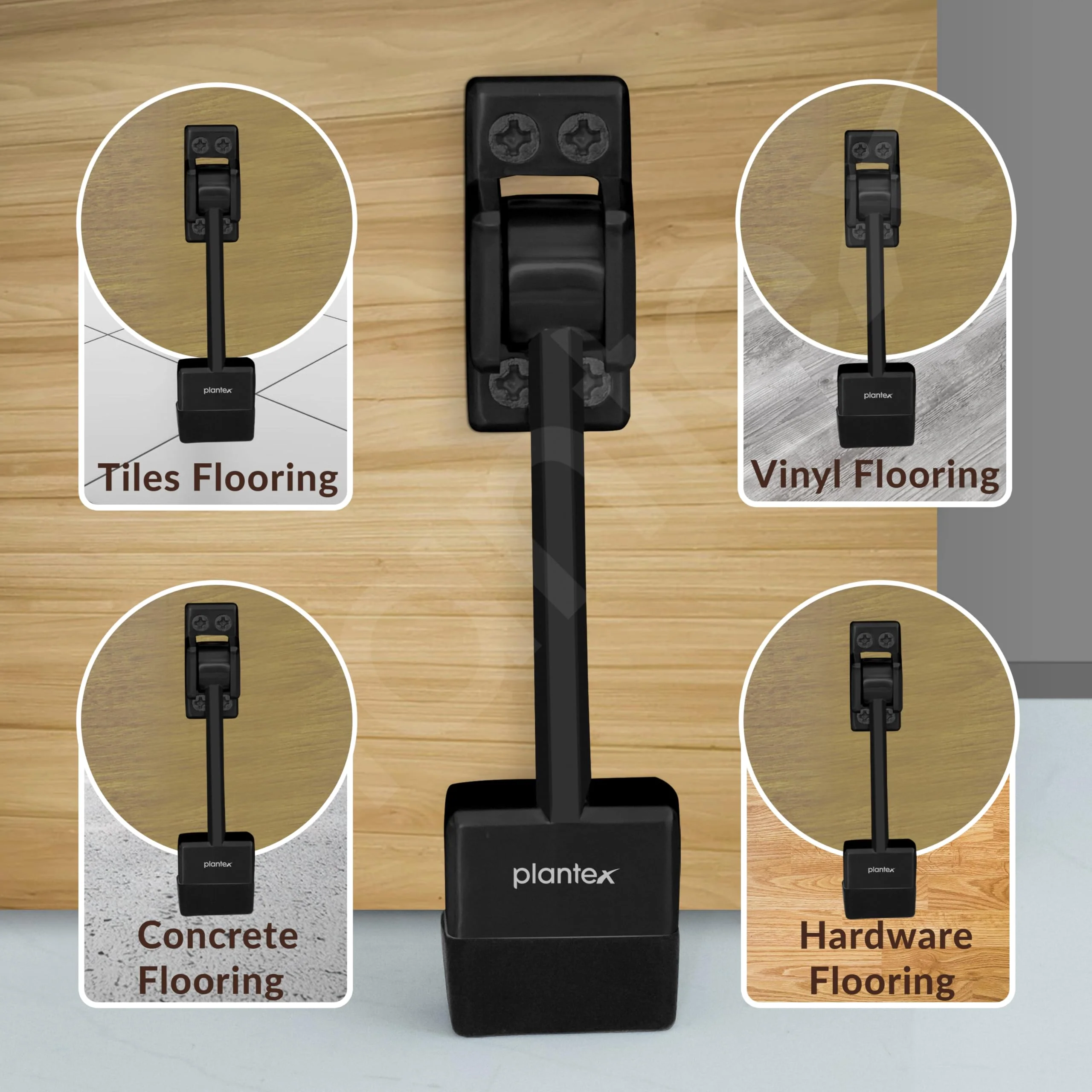 Plantex Gate Stopper for Door/5 Inch Long Door Stopper for Wooden Door/Door Stopper for Home - (Pack of 10,Black) - Image 2